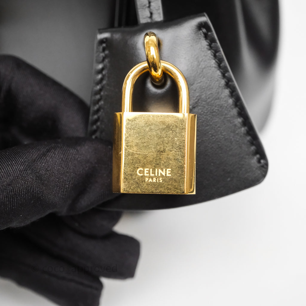 Celine Mini 16 Bag in Satinated Calfskin Black – Coco Approved Studio