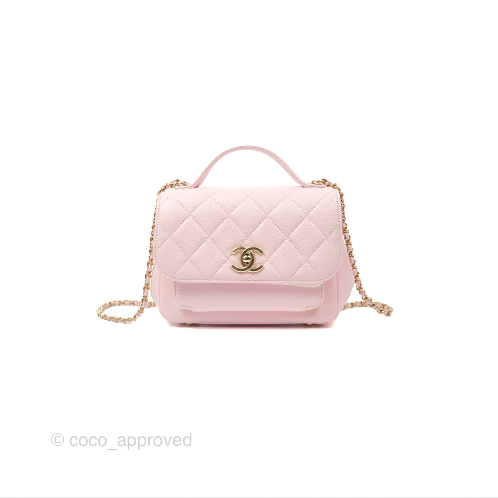 Chanel Quilted Small Business Affinity Flap Light Pink Caviar Gold Hardware