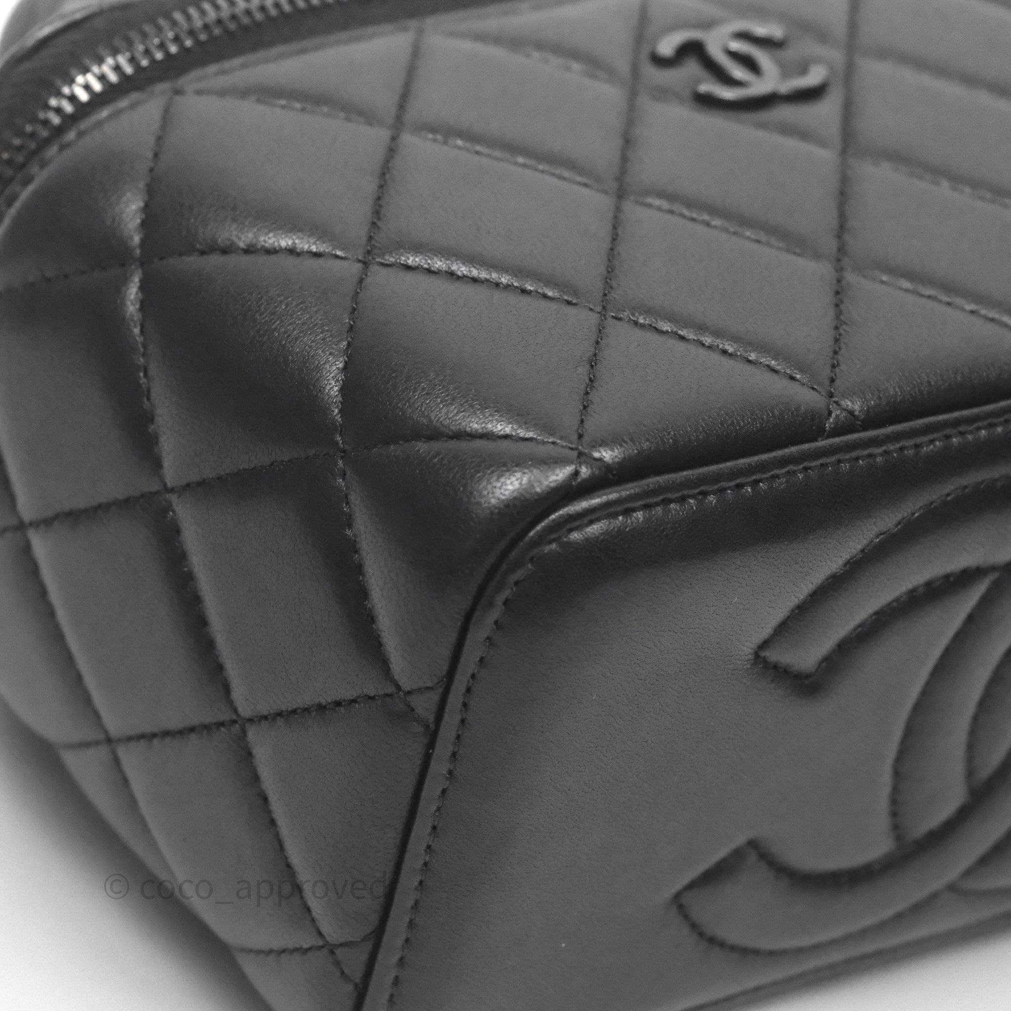 Chanel Vanity Rectangular Top Handle So Black Lambskin – Coco