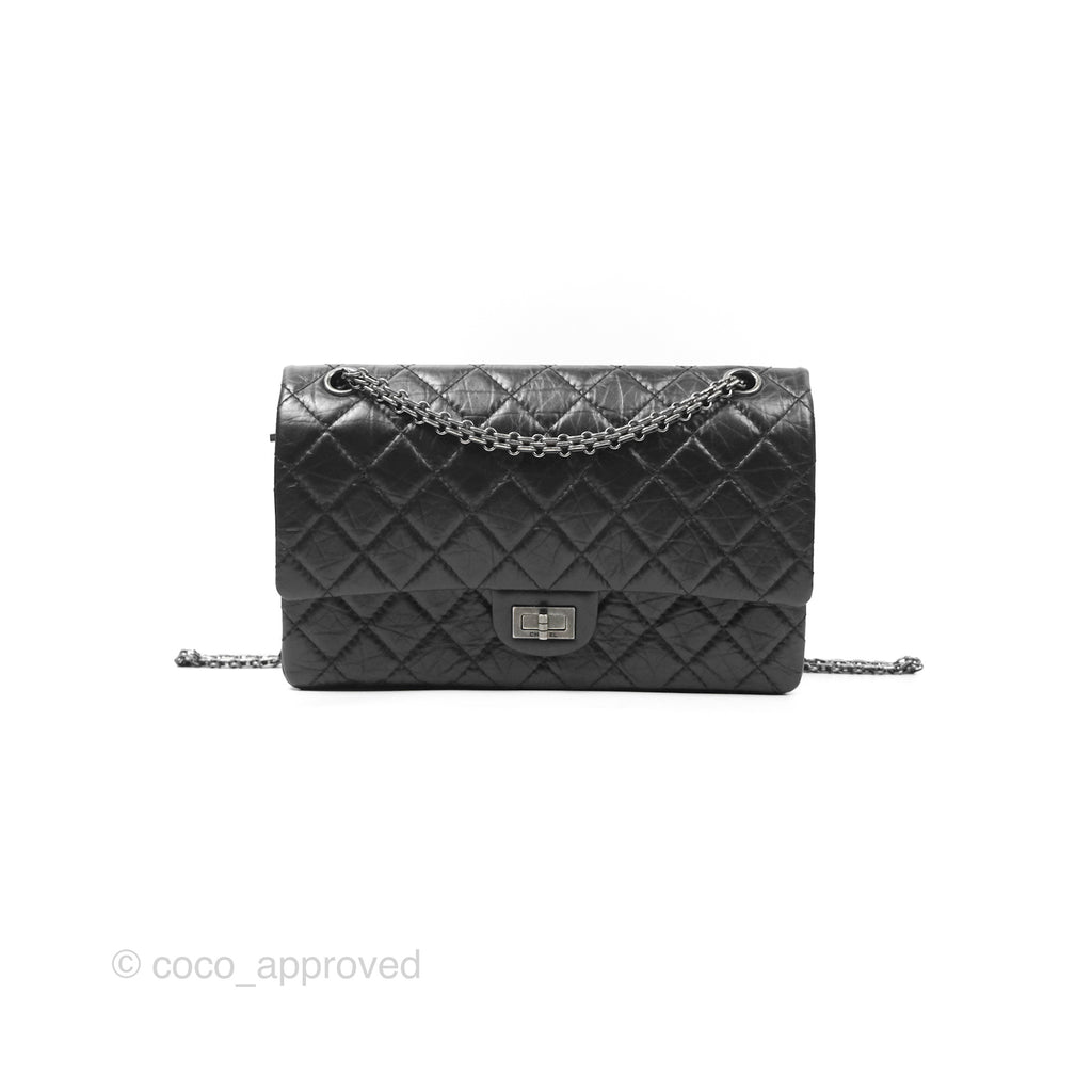 Chanel Reissue 226 Quilted Black Aged Calfskin Ruthenium Hardware