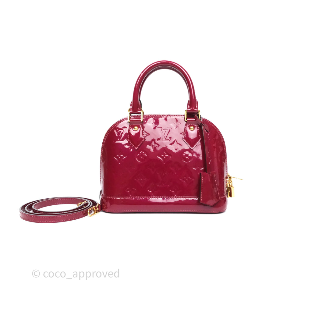 Louis Vuitton Alma BB Burgundy Patent Gold Hardware