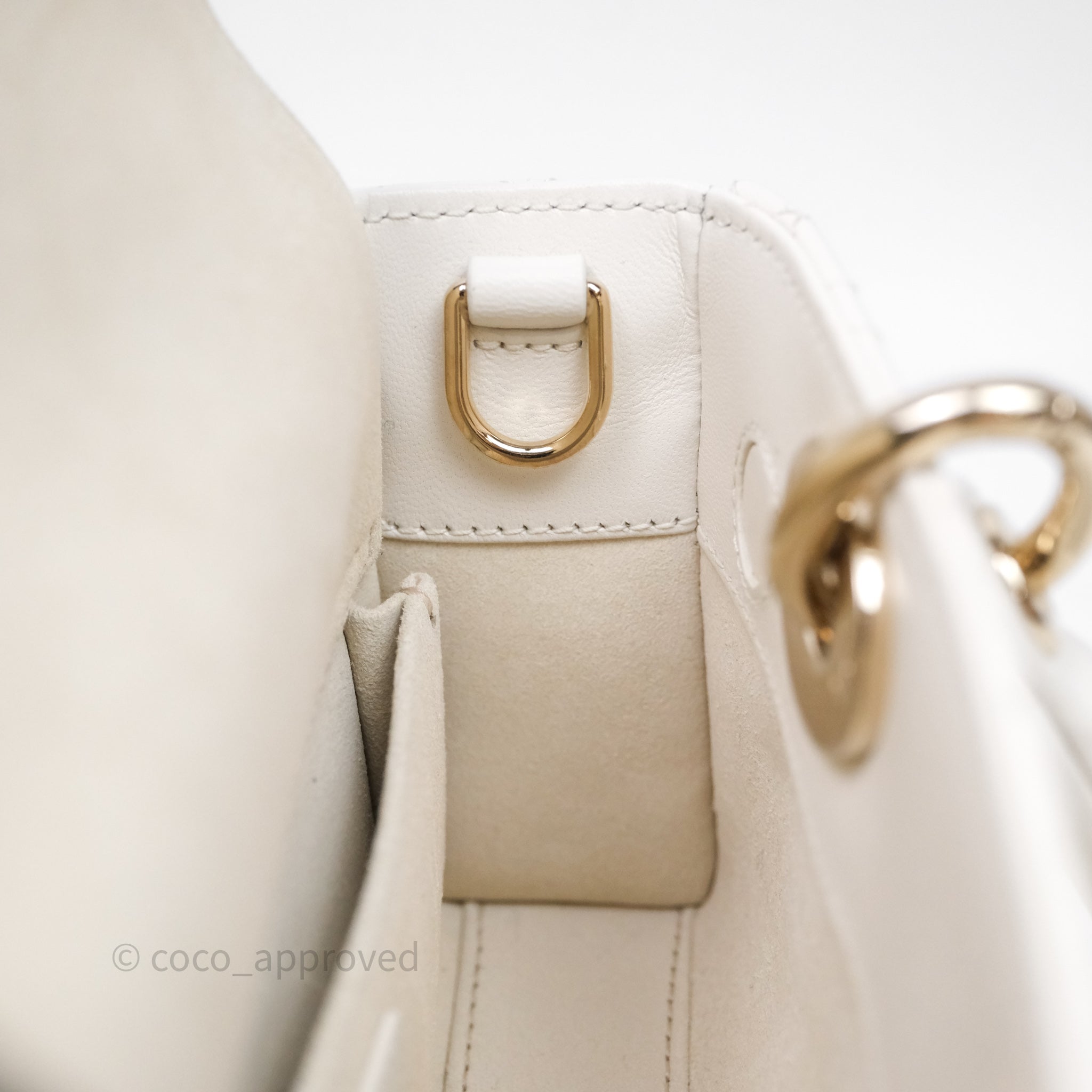 Christian Dior Mini Lady D-Joy White Light Gold Hardware – Coco