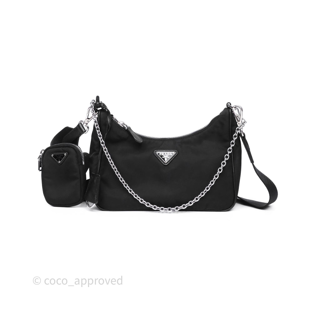 Prada Nylon Re-Edition 2005 Shoulder Bag Black