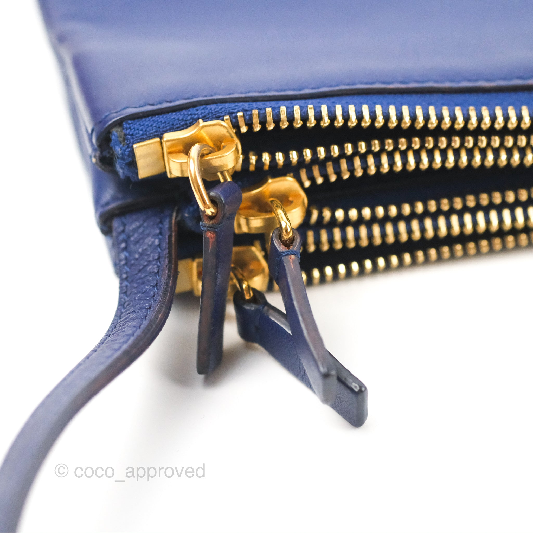 Celine Trio Crossbody Bag Leather Small Blue 6842523