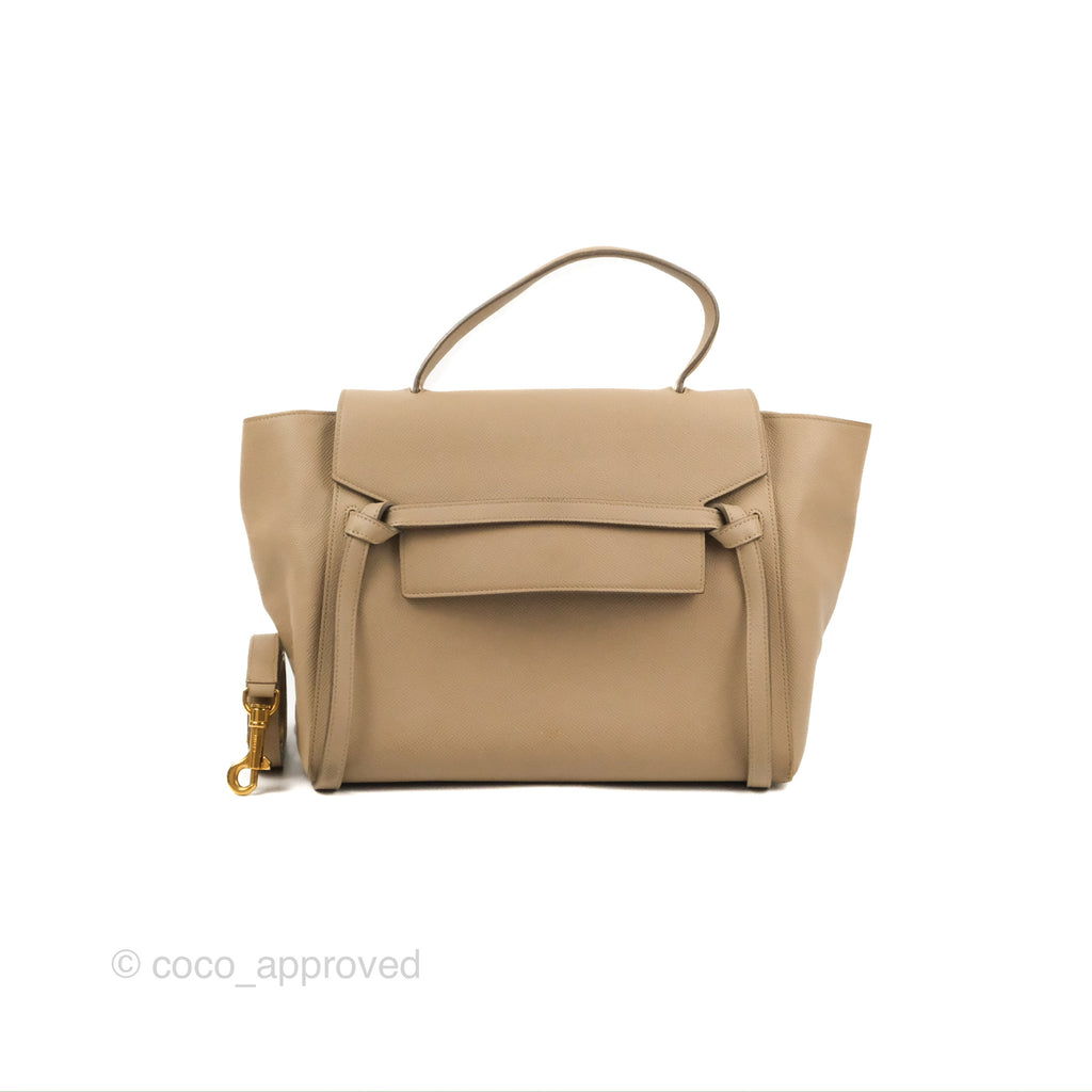 Celine Mini Belt Bag Light Taupe Grained Calfskin Gold Hardware