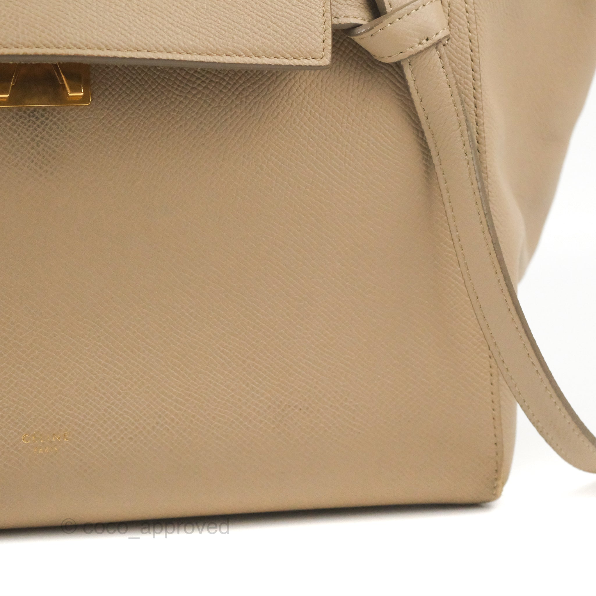 Celine Mini Belt Bag Light Taupe Grained Calfskin Gold Hardware