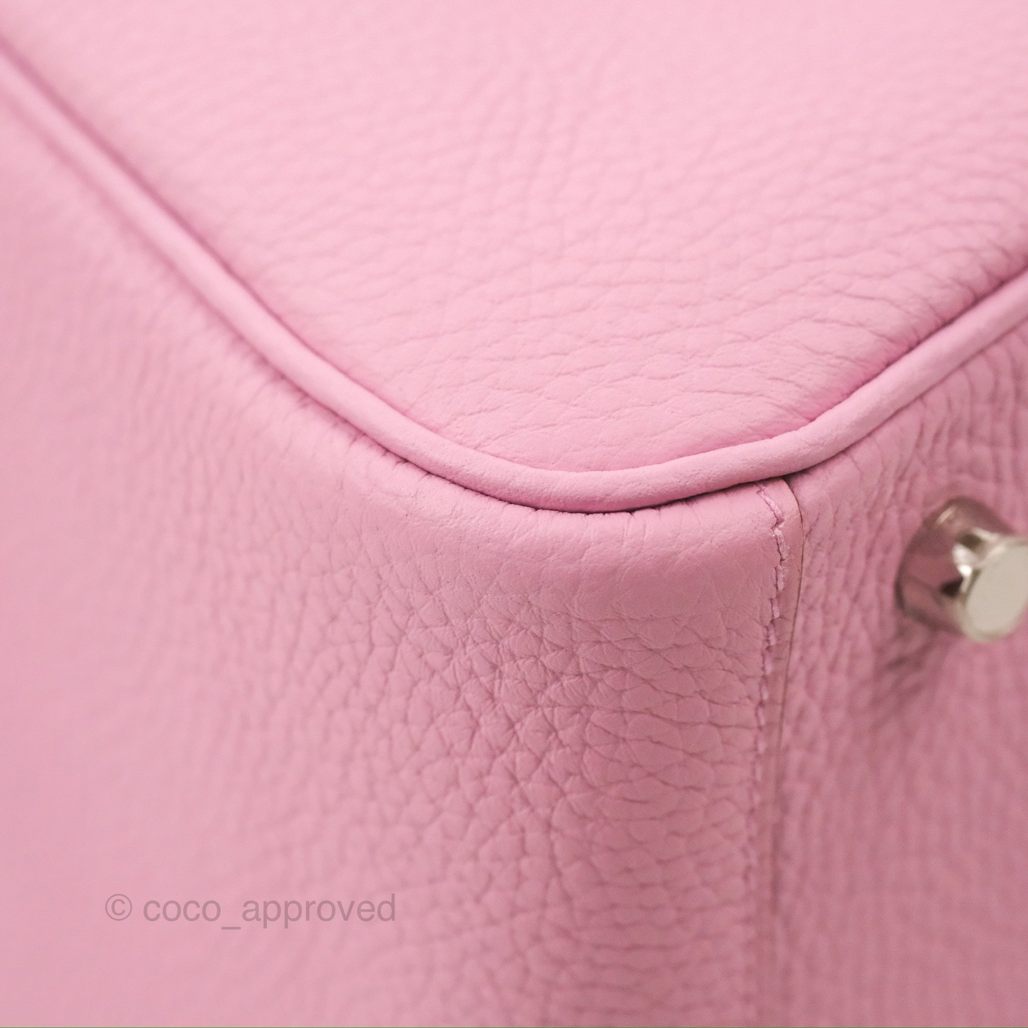 Brand New Hermès Mini Lindy Mauve Pink Sylvestre Clemence Palladium  Hardware B