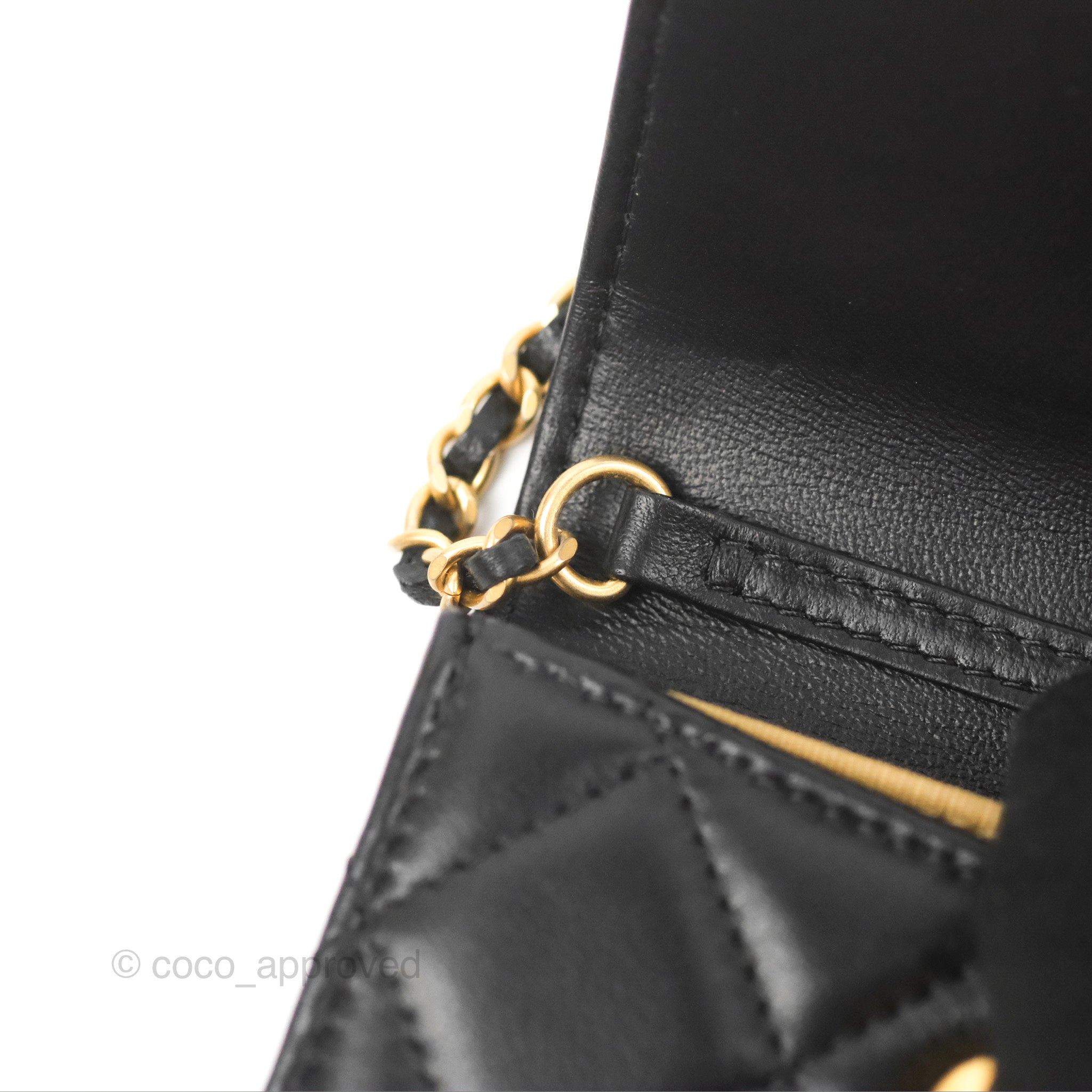 Chanel Mini Front Pocket Tote Black Calfskin Aged Gold Hardware – Coco  Approved Studio