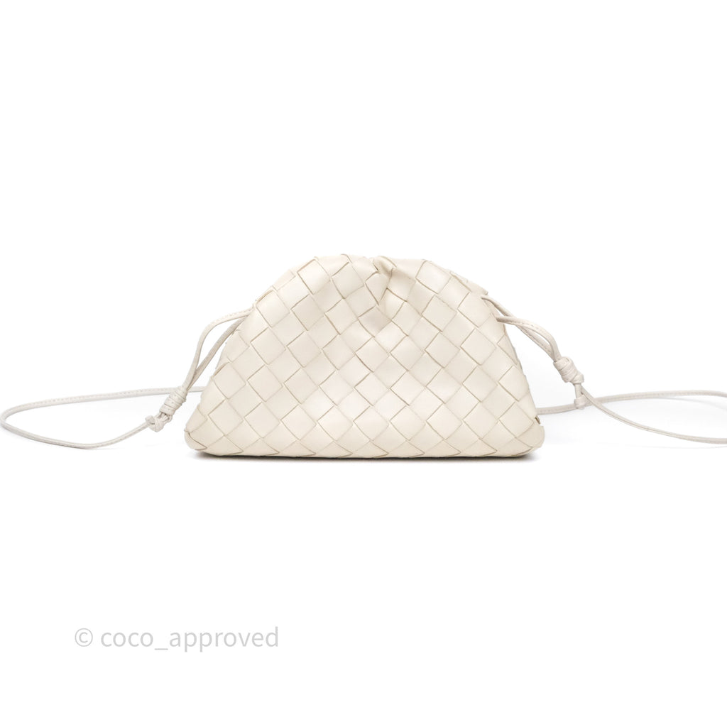 Bottega Veneta Mini Pouch Light Beige Intrecciato Lambskin