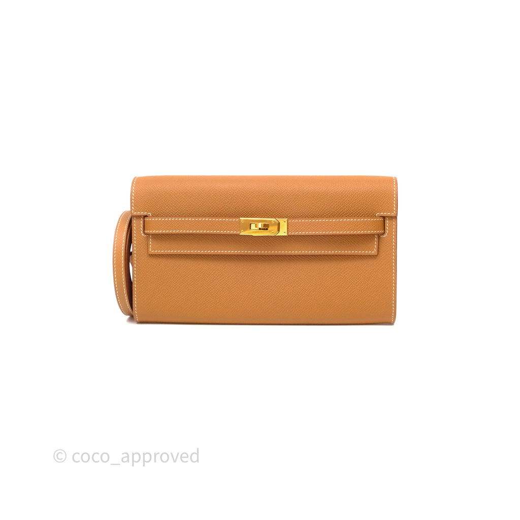 Hermès Kelly To Go Wallet Gold 37 Epsom Gold Hardware