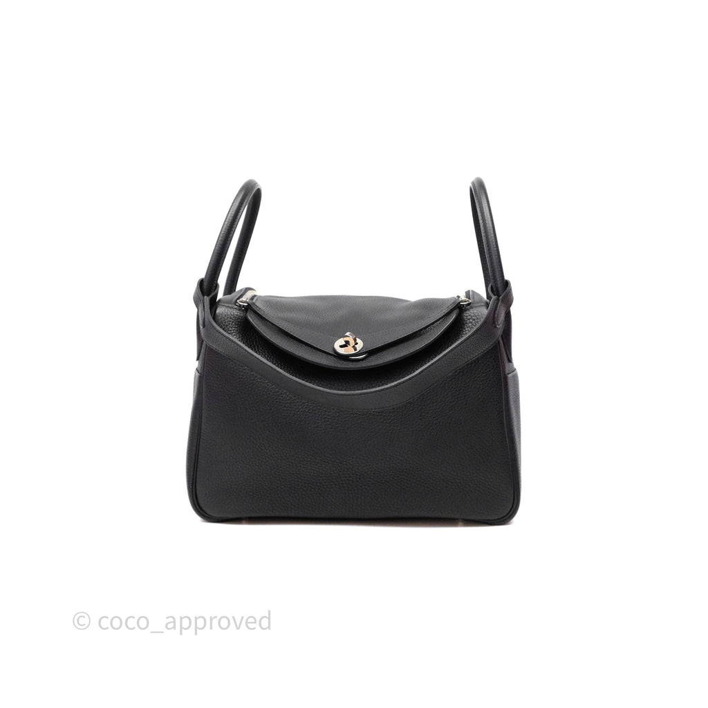 Hermès Lindy 30 Black Noir 89 Clemence Palladium Hardware