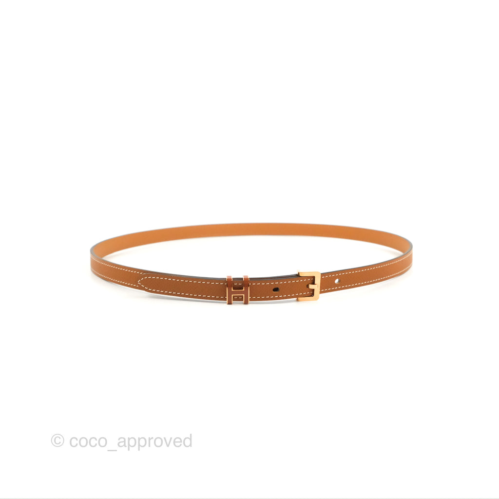 Hermes Pop H 15 Belt Epsom Gold Gold Hardware