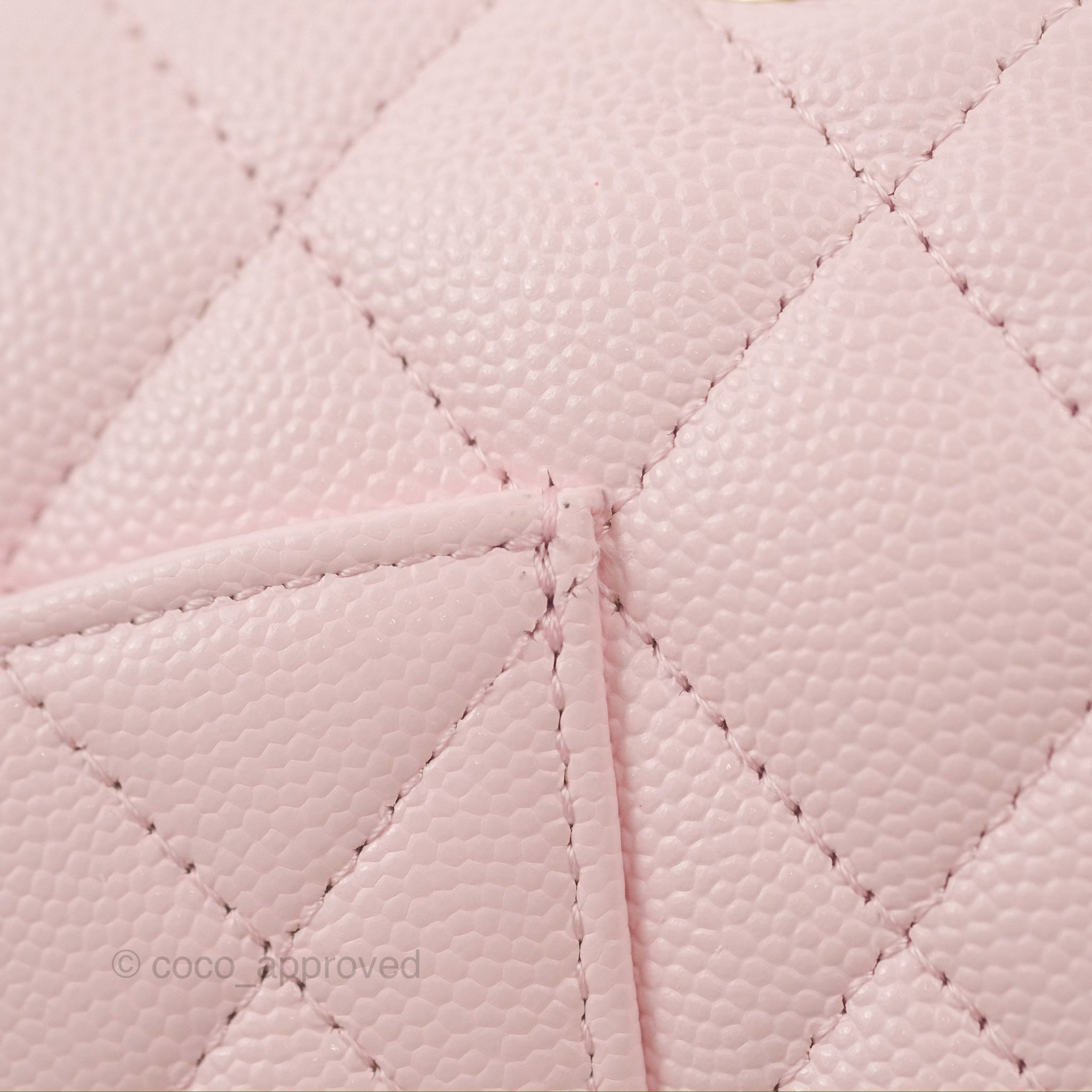 Chanel Classic M/L Medium Flap Quilted Light Pink Caviar Gold