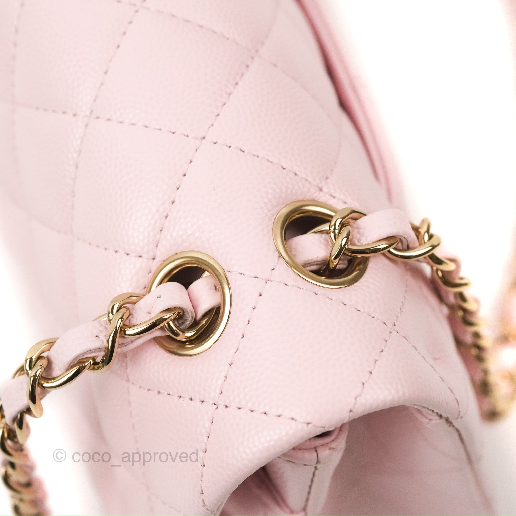 pink leather chanel bag authentic
