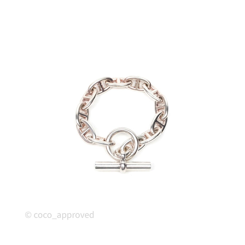 Hermès Chaîne d'Ancre Bracelet Silver Tone
