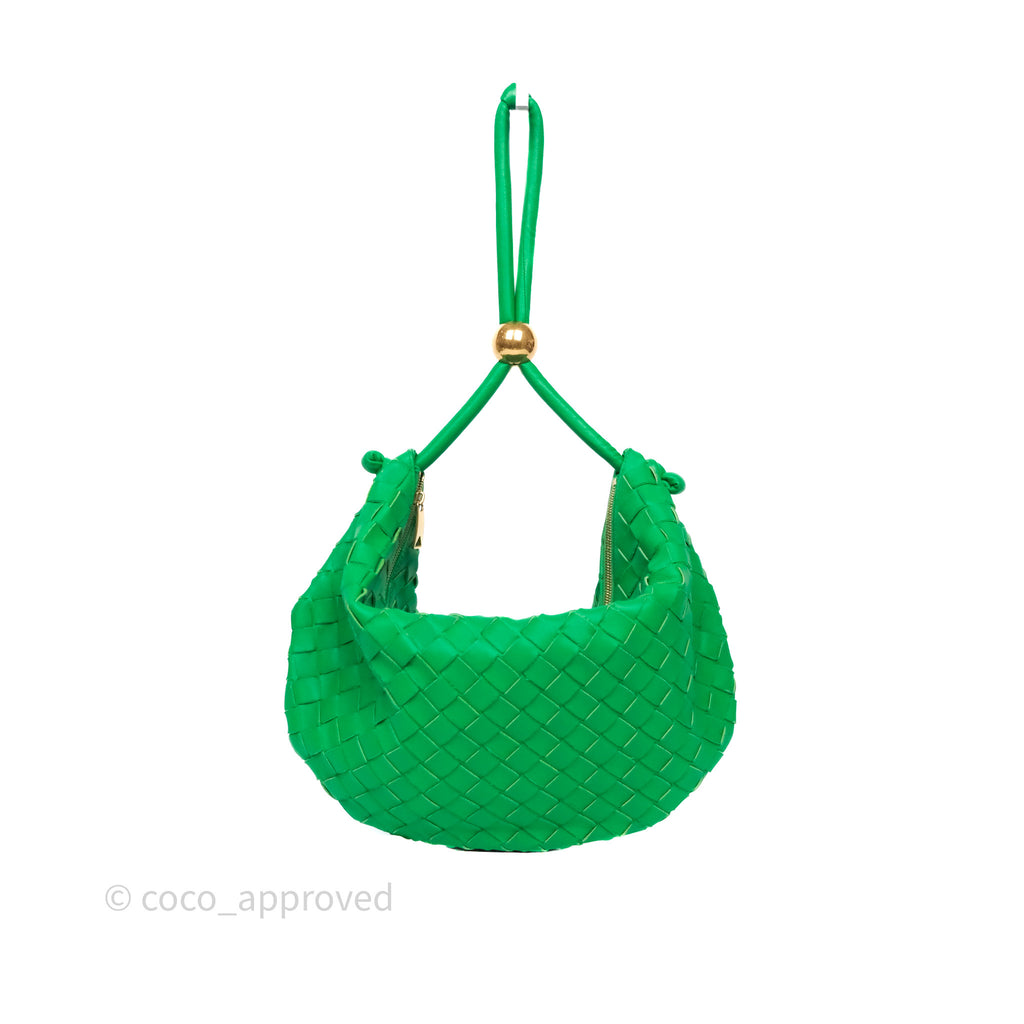 Bottega Veneta Small Turn Pouch Nappa Intrecciato Parakeet Green
