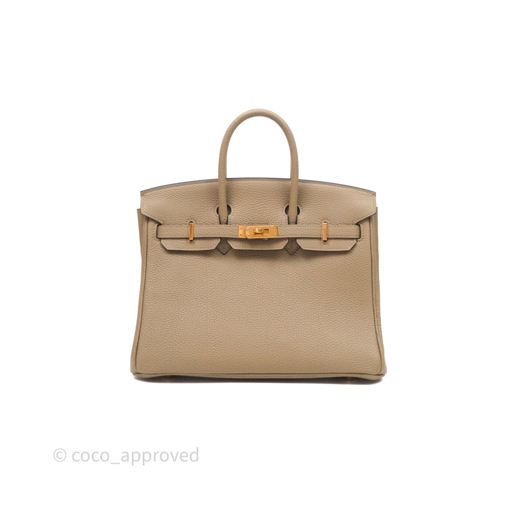 Hermès Birkin 25 Trench S2 Togo Gold Hardware