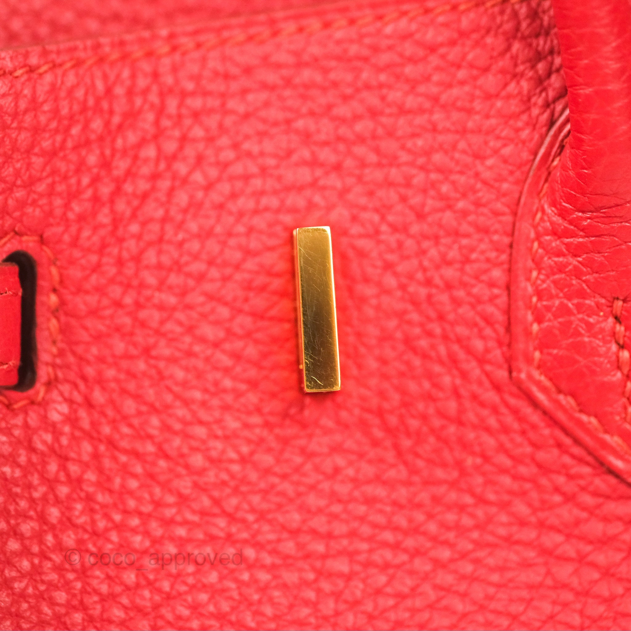 Sold at Auction: Hermes Birkin 30 Bag, Rouge Vif Lipstick Red Togo Leather,  Gold Hardware