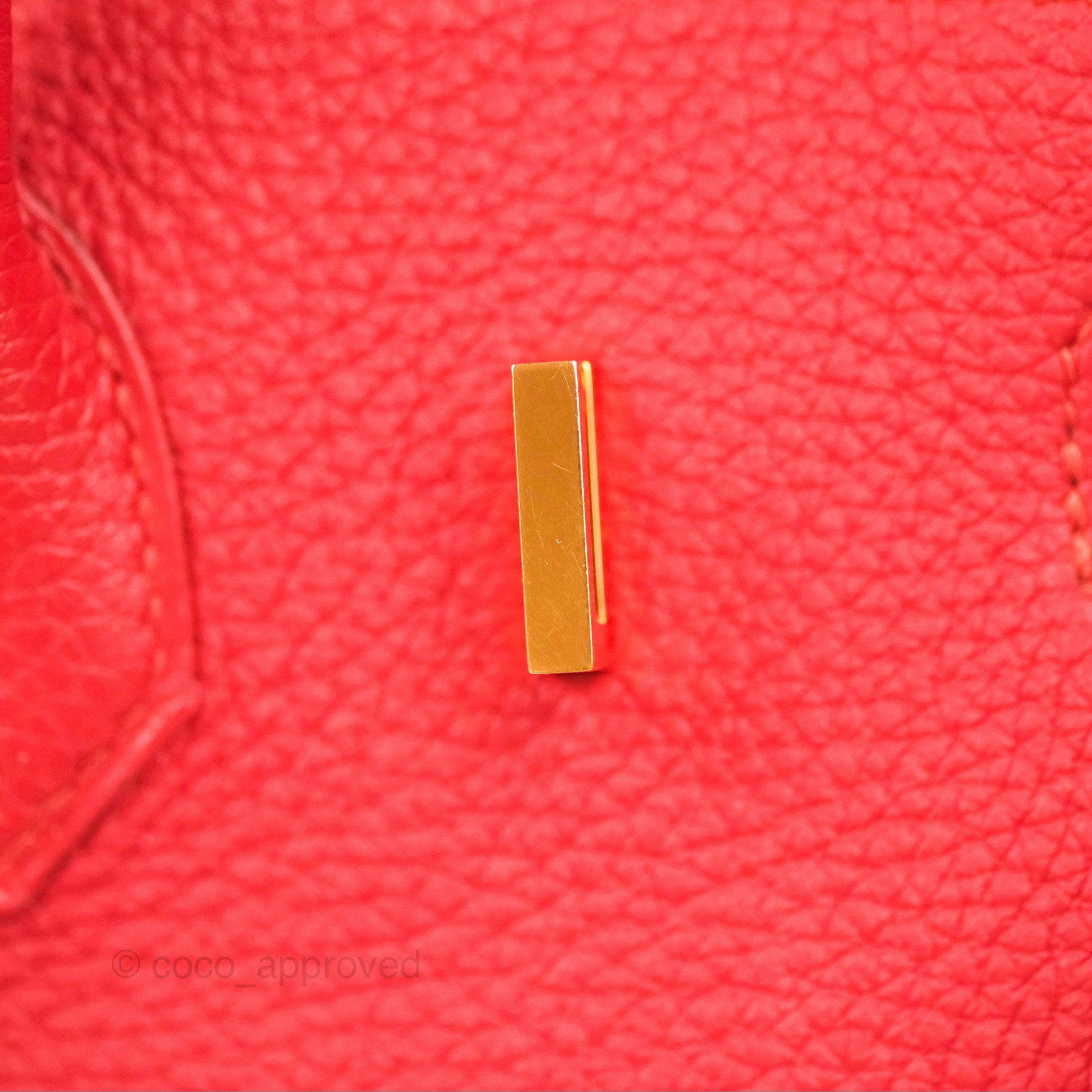 Hermes Birkin 25 Togo Rouge Vermillon Gold Hardware – Coco