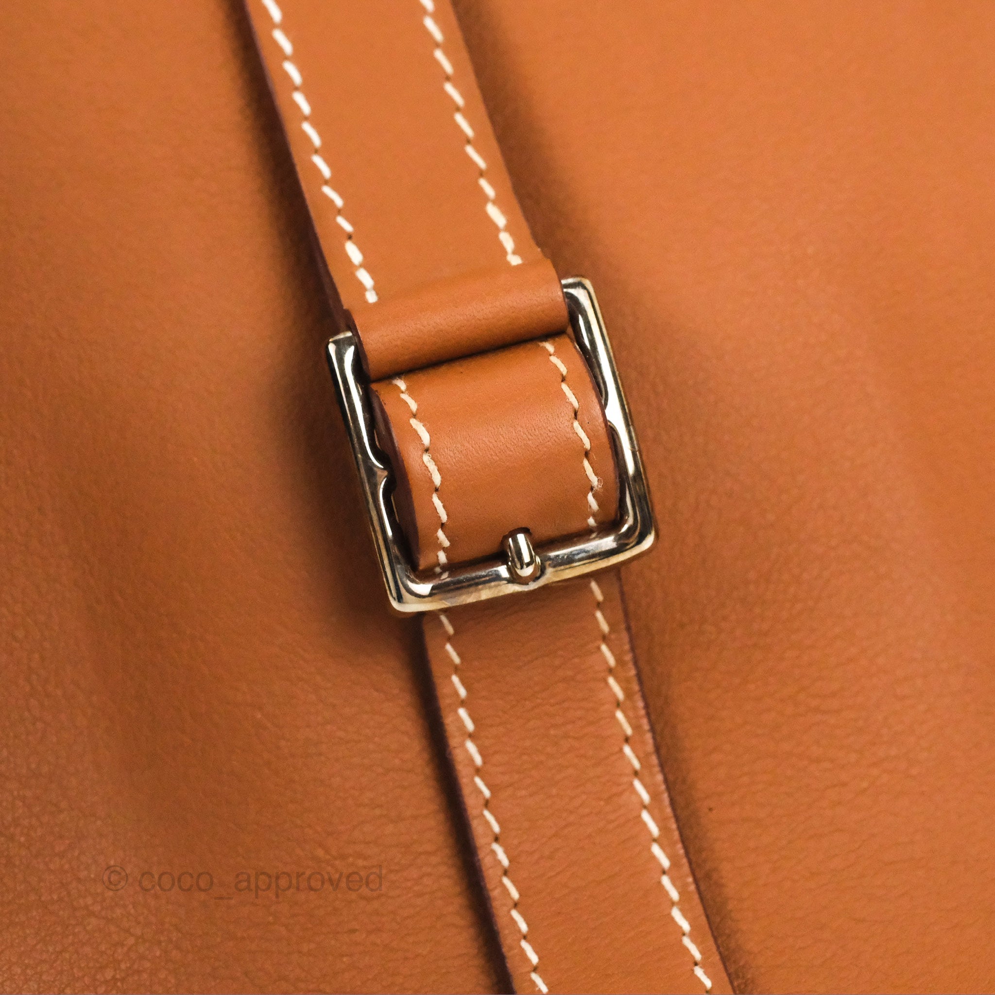 Hermès Mini Halzan Gold Evercolour Palladium Hardware – Coco
