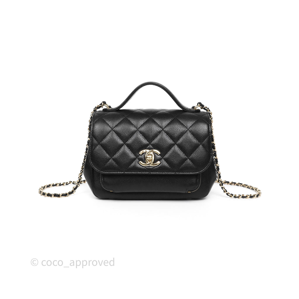 Chanel Quilted Small Business Affinity Flap Black Caviar Gold Hardware