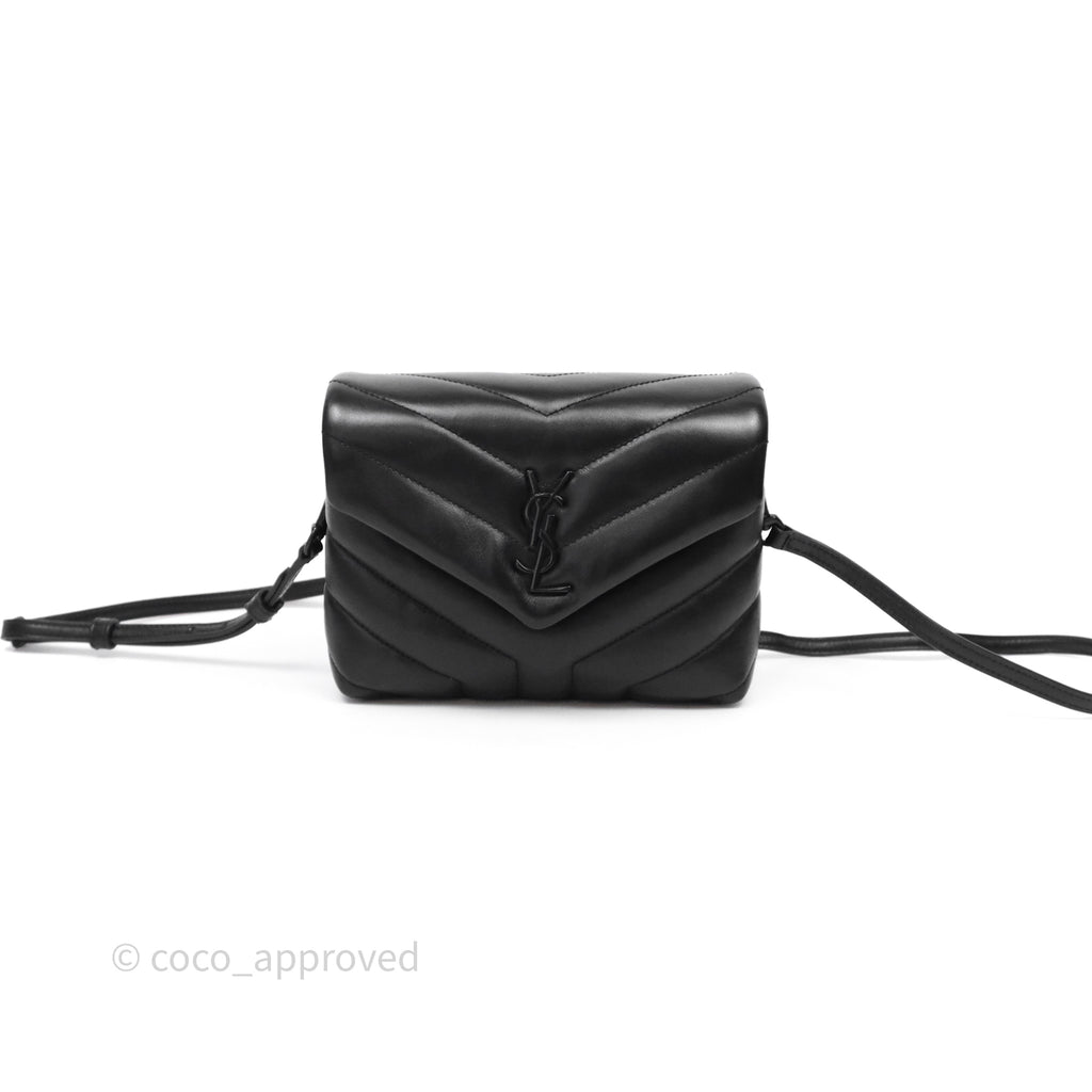 Saint Laurent Loulou Toy Quilted Leather Shoulder Bag Black