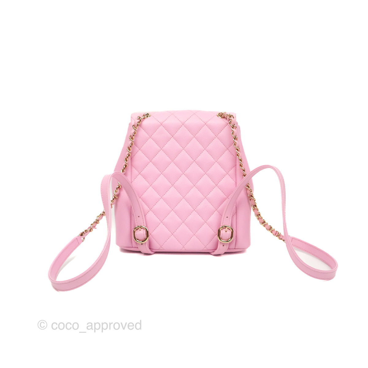 Chanel Duma Backpack Medium Pink Caviar Gold Hardware 23P Coco
