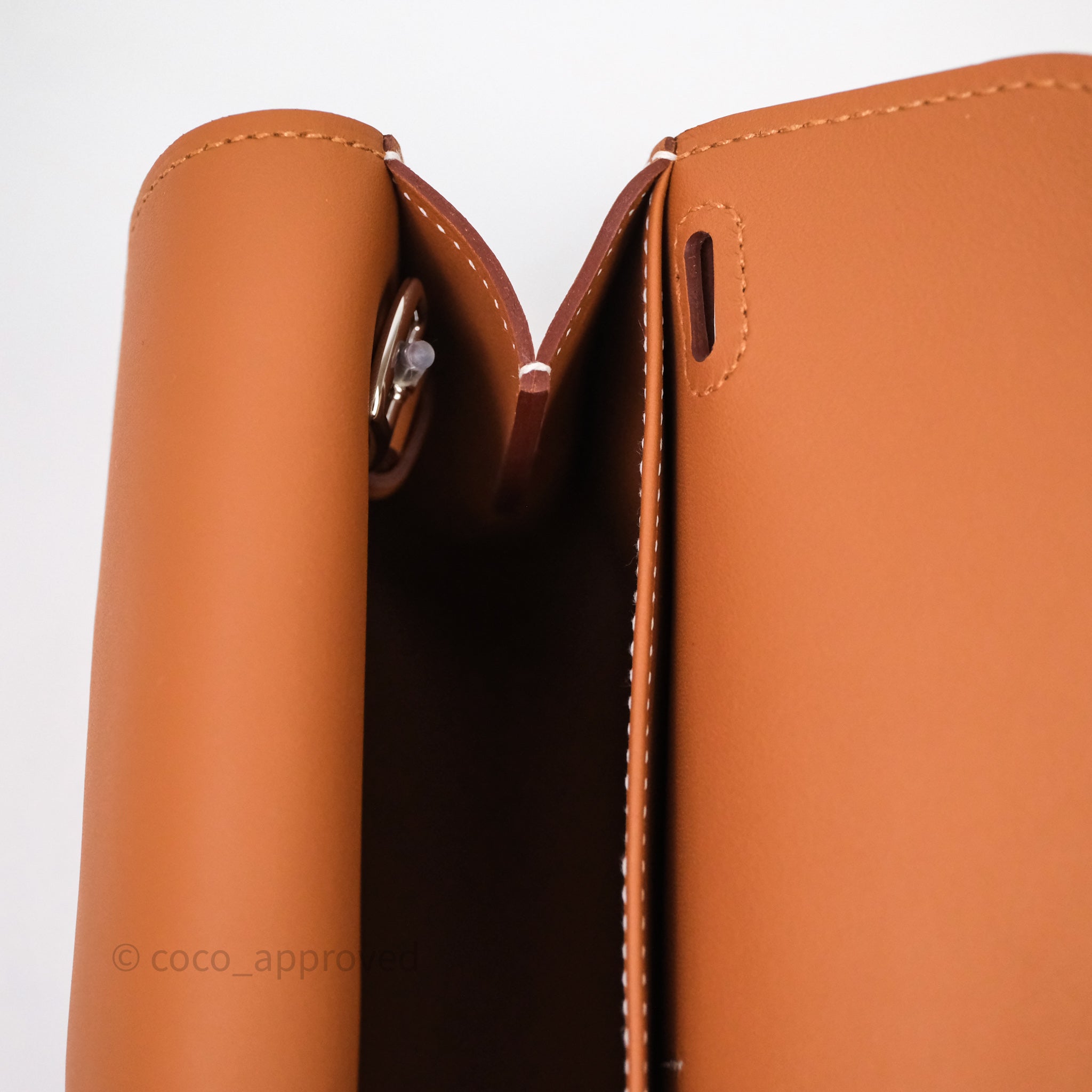 Hermès Mini Halzan Gold Swift Palladium Hardware – Coco Approved