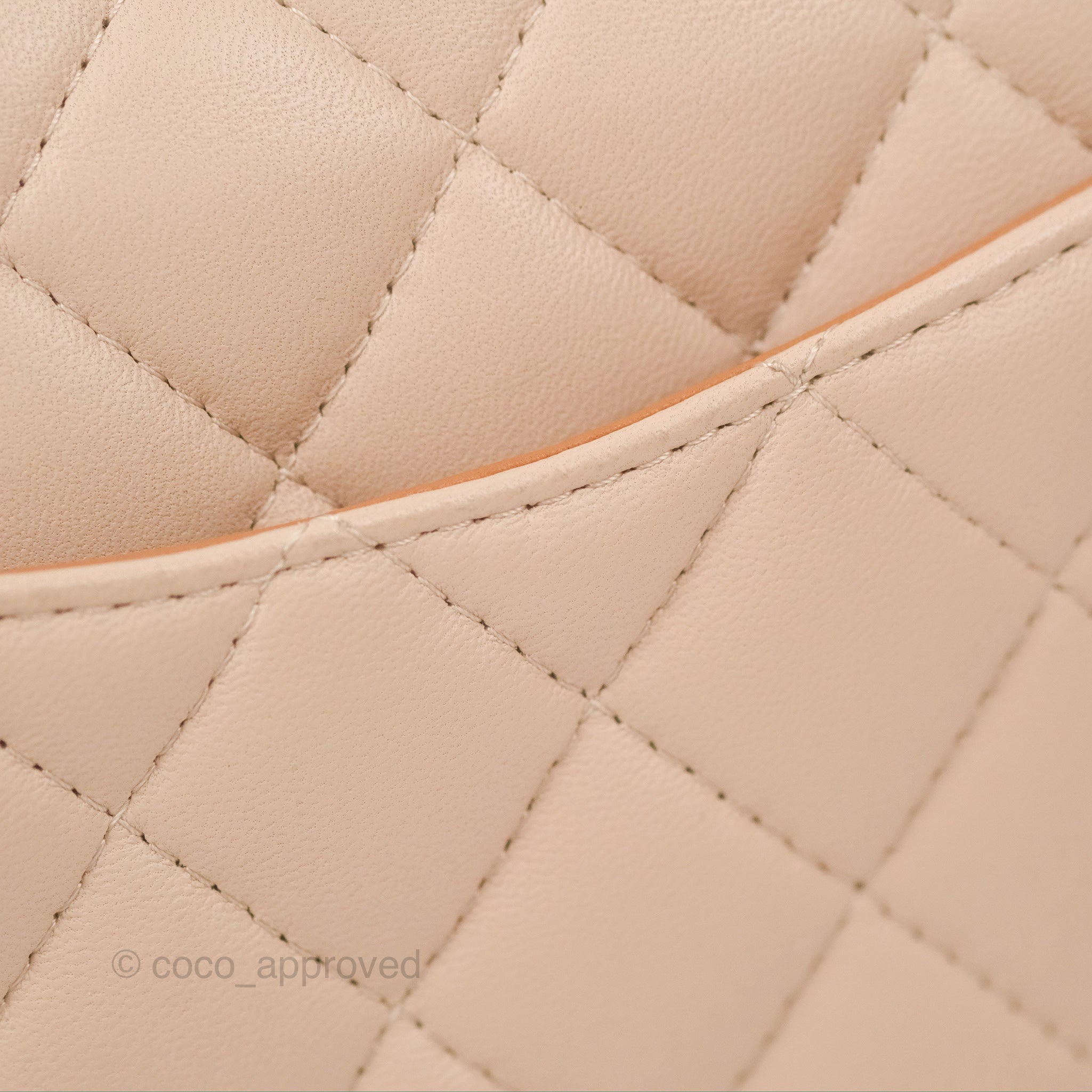 Chanel Top Handle Mini Rectangular Flap Bag Ecru/Beige Lambskin Gold H – Coco  Approved Studio