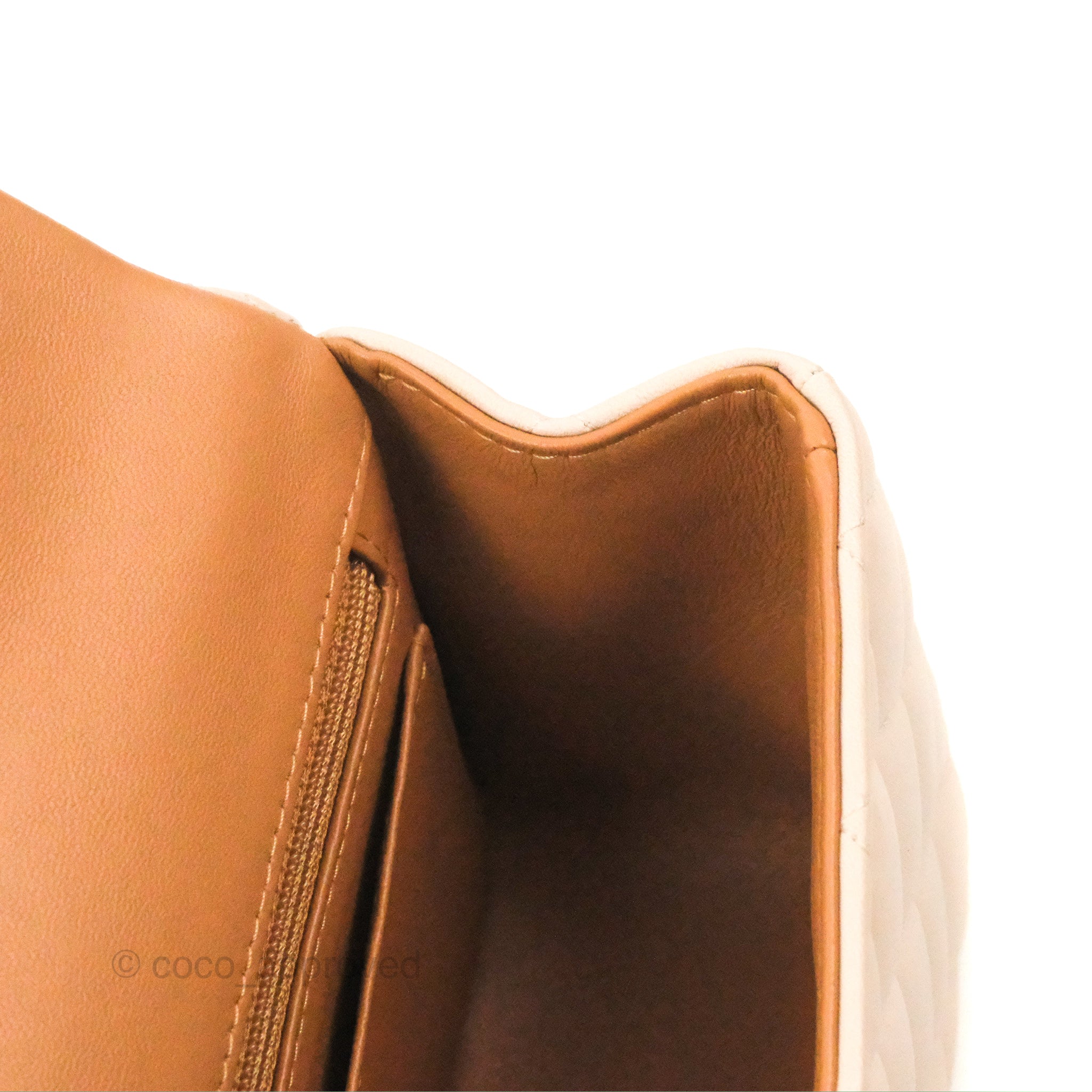 Chanel Top Handle Mini Rectangular Flap Bag Ecru/Beige Lambskin Gold H – Coco  Approved Studio