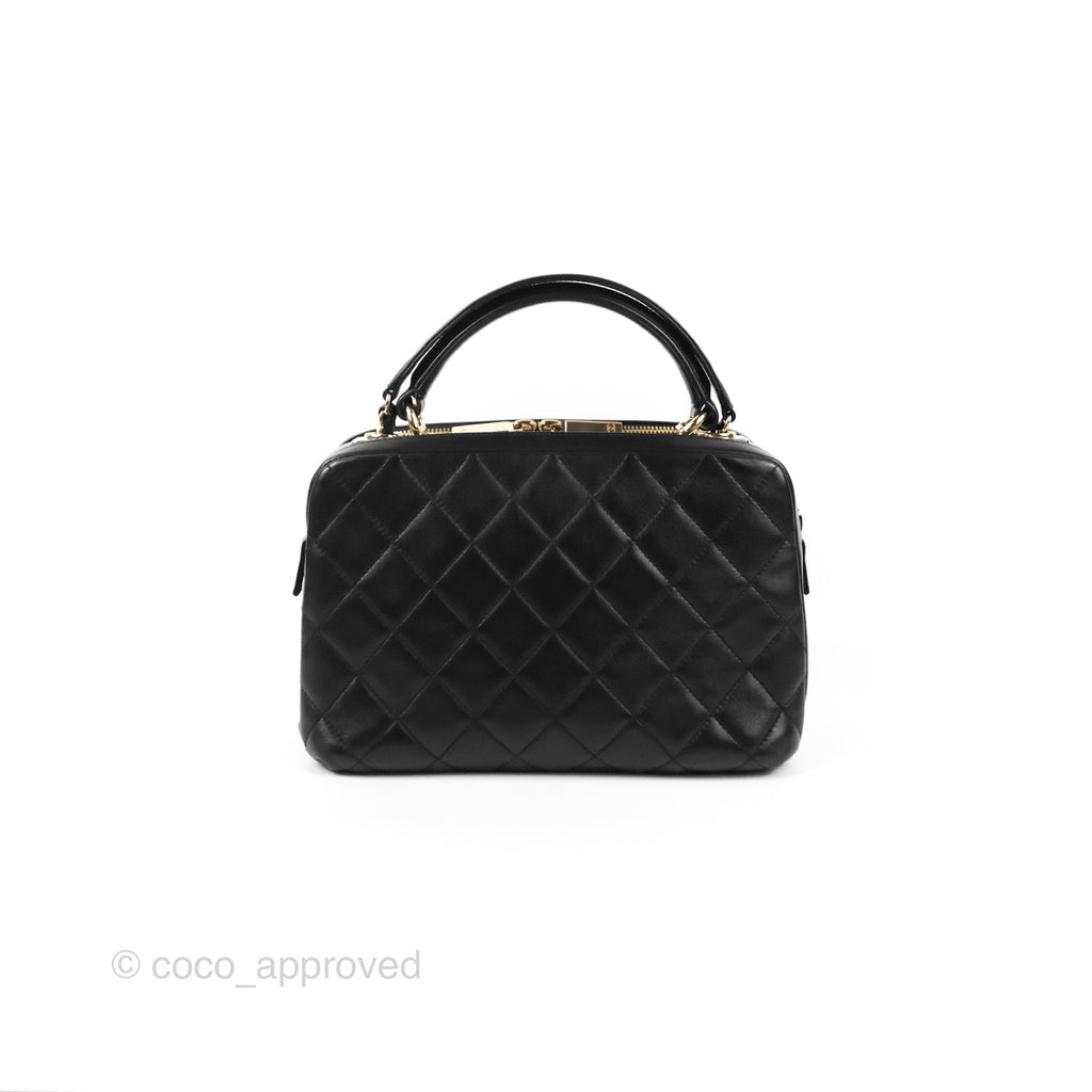 Chanel Quilted Small Trendy CC Bowling Bag Black Lambskin Gold Hardwar – Coco  Approved Studio