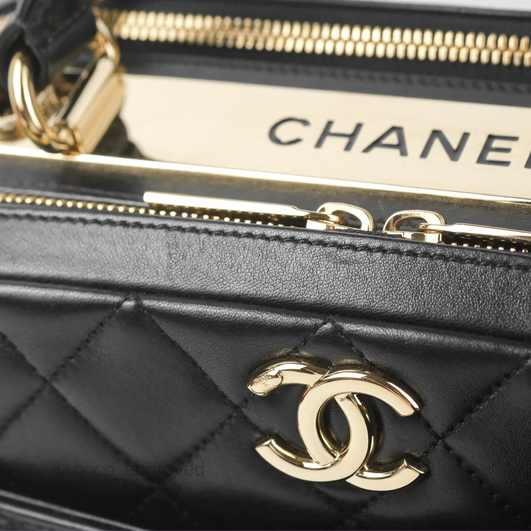 Chanel Camera Bag Quilted Lambskin Small Trendy Cc Bowling 2way