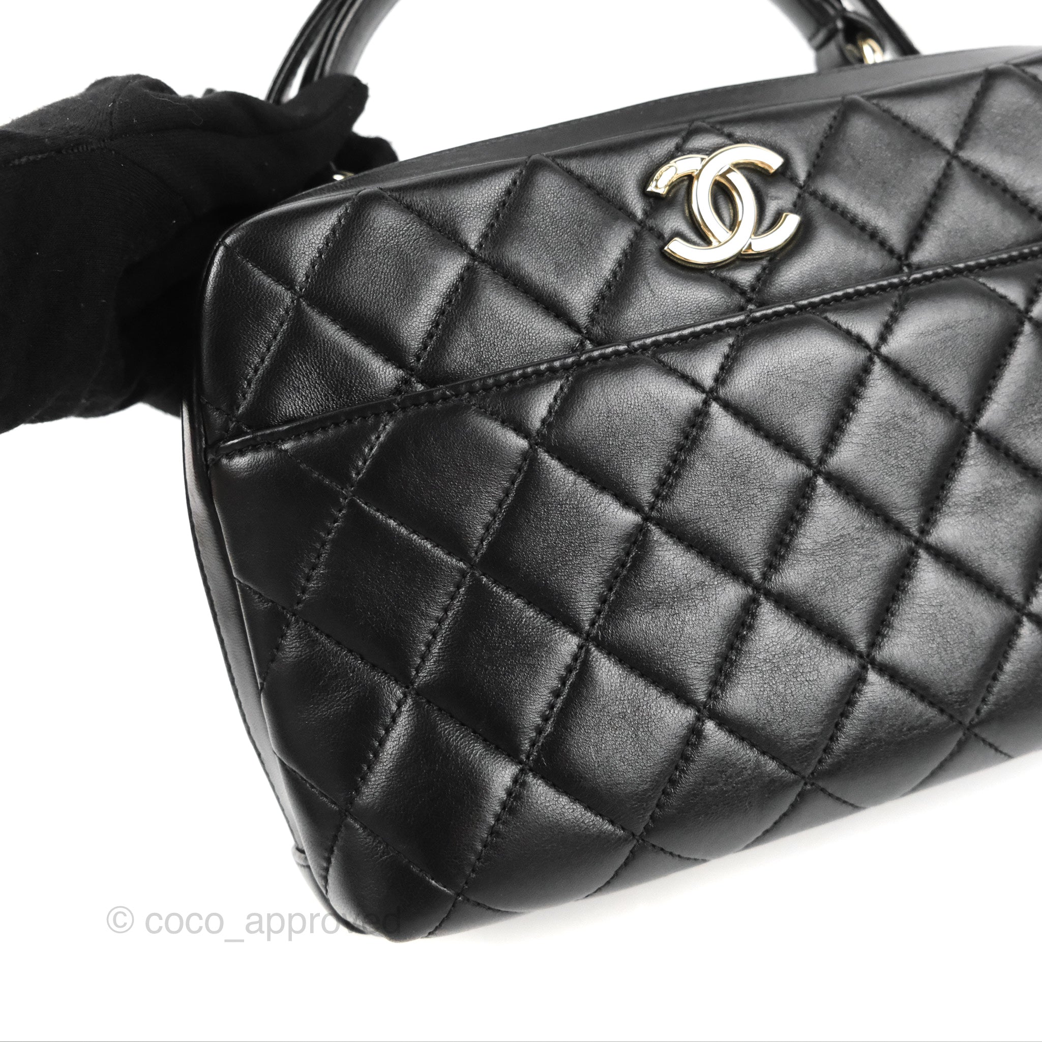 Chanel Womens Chocolate Box Bowling Bag Small – Luxe Collective