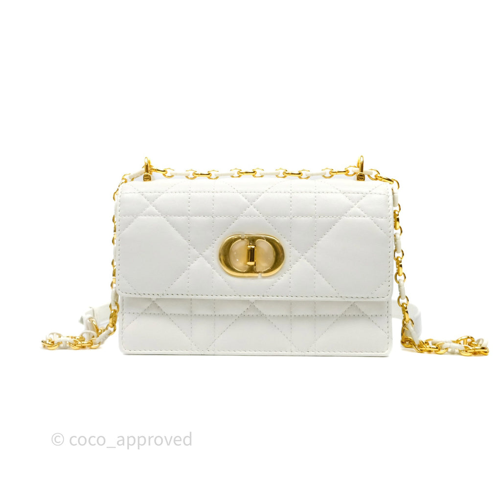 Dior Miss Caro Mini Bag Latte White Macrocannage Lambskin