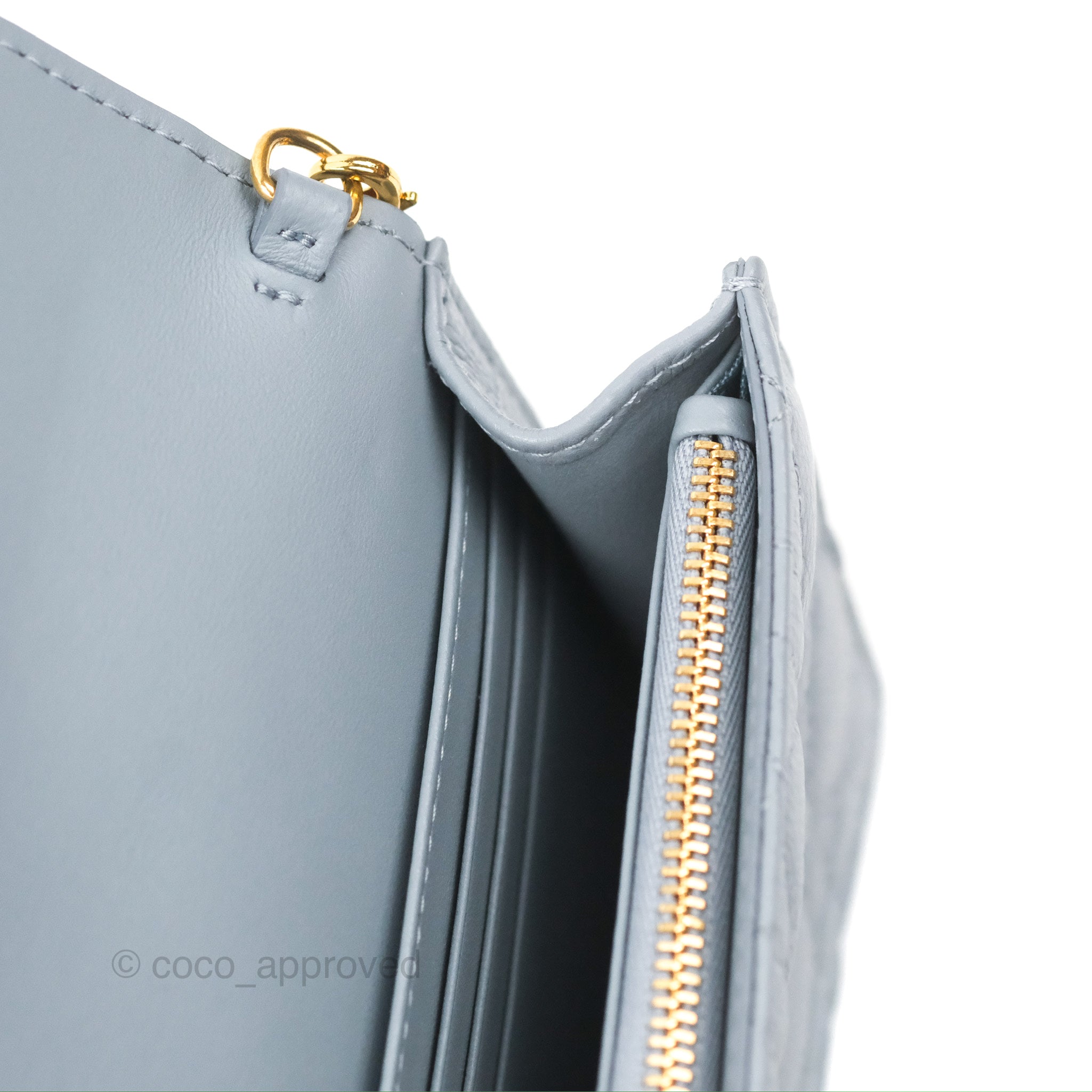 Christian Dior Royal Blue Lady Dior Chain Pouch – The Closet
