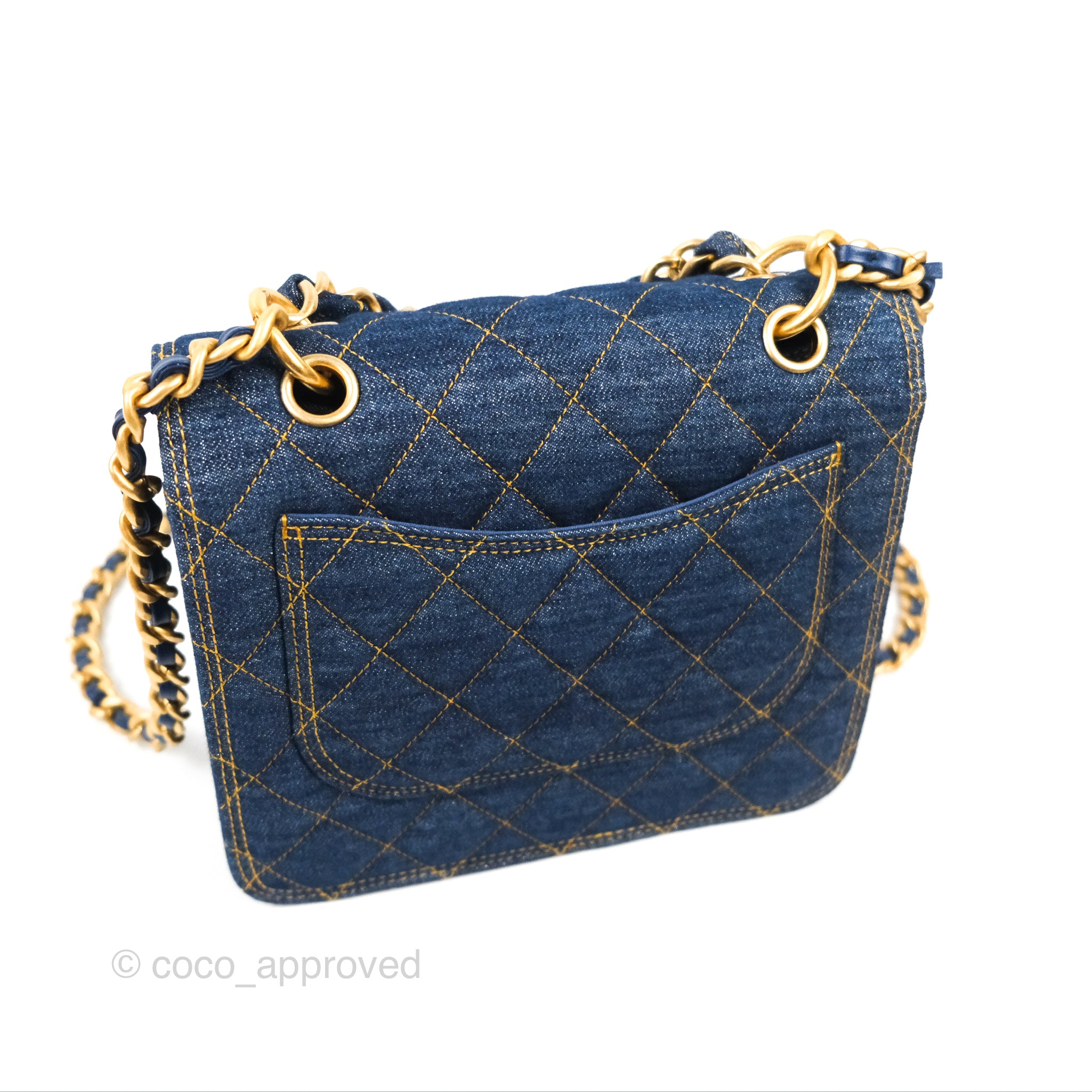 Chanel Denim Quilted Mini Flap Bag - Chanel