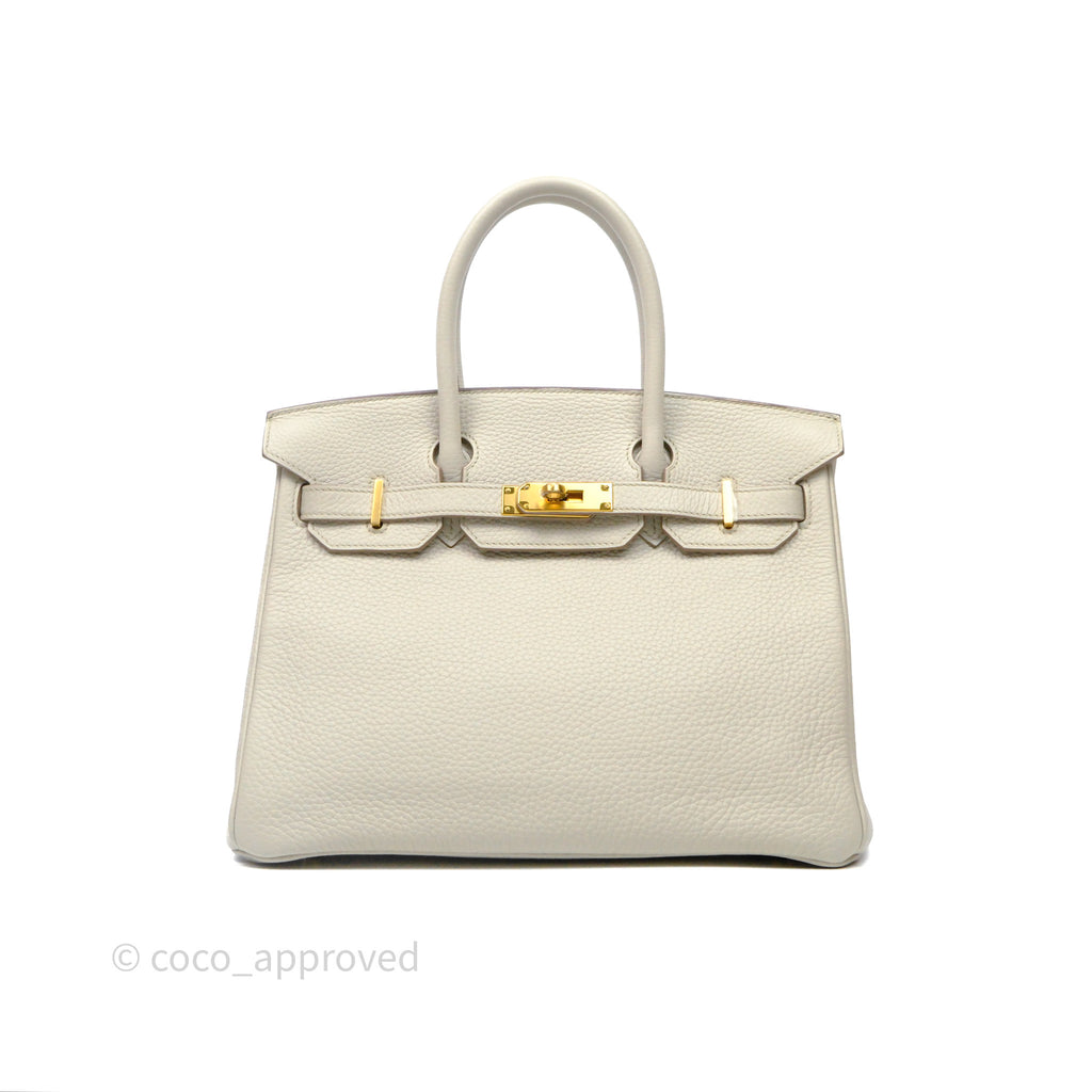 - DM/Email To Purchase - Hermès Birkin 30 Retourne Beton 8L Togo Gold Hardware