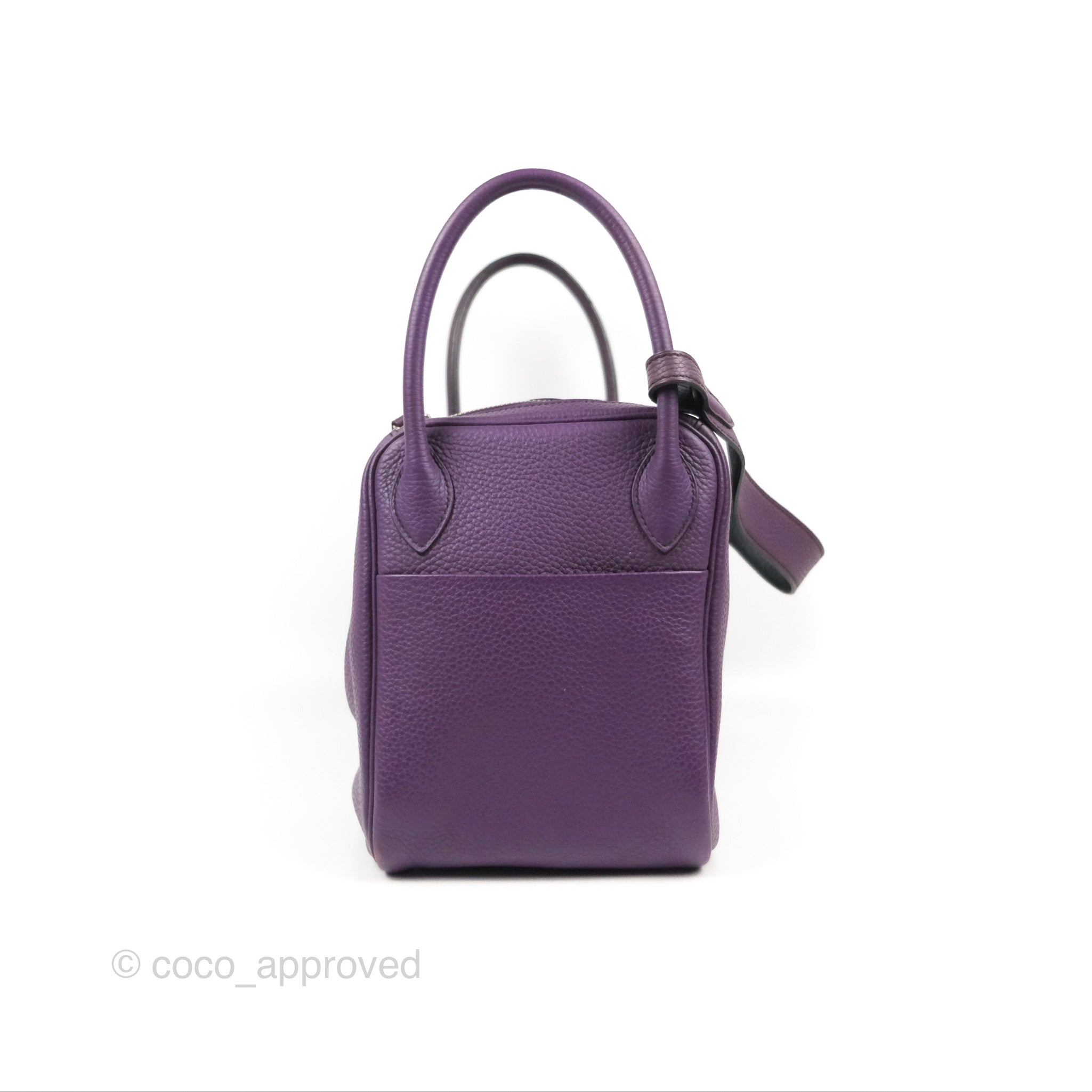 Hermès Lindy 30 Purple Clemence Palladium Hardware – Coco Approved