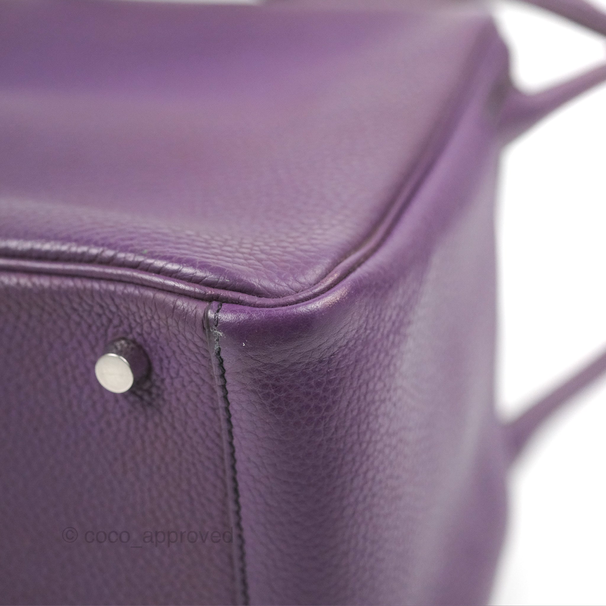 Hermès Lindy 30 Purple Clemence Palladium Hardware – Coco Approved