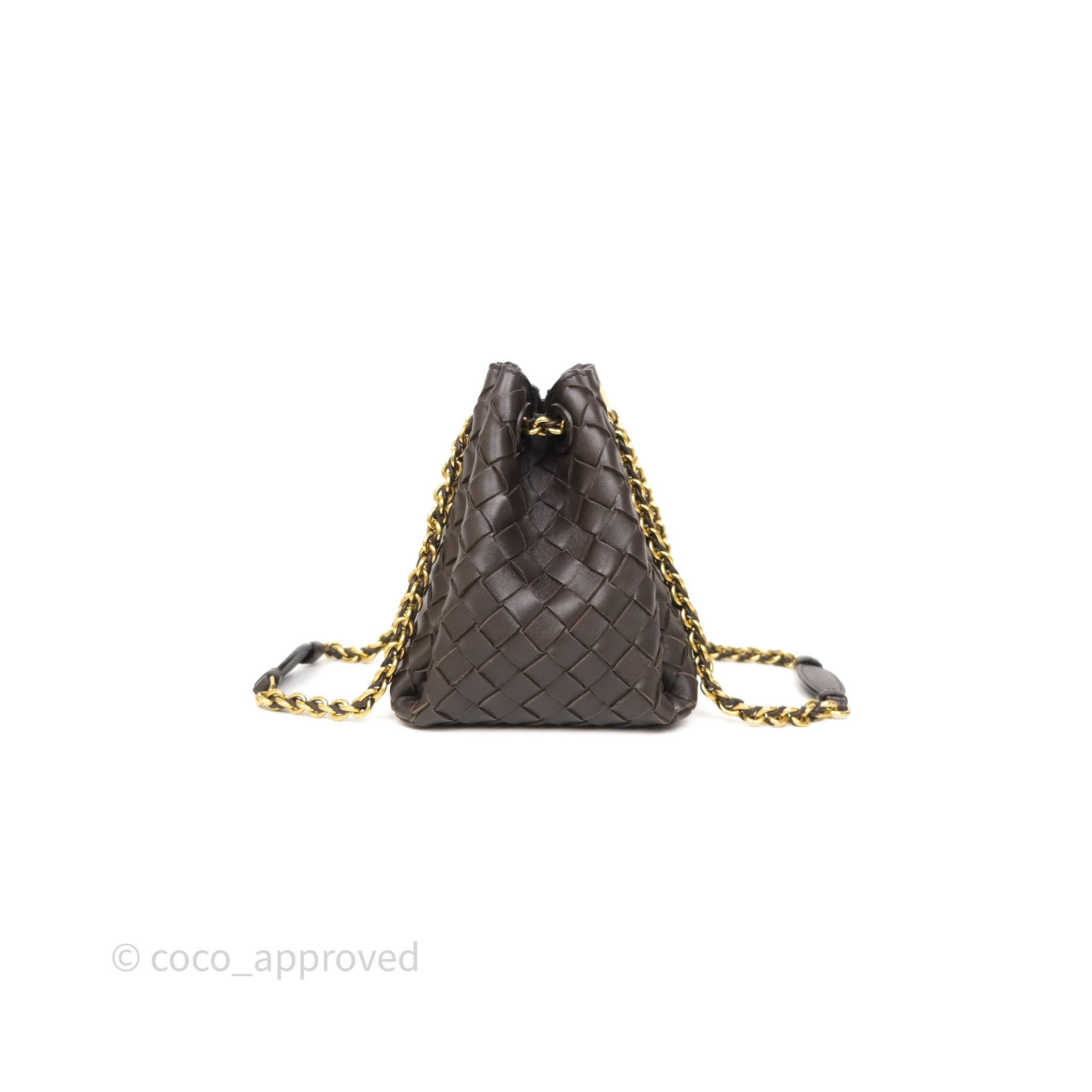 Bottega Veneta Small Parachute Chain Fondant Lambskin – Coco
