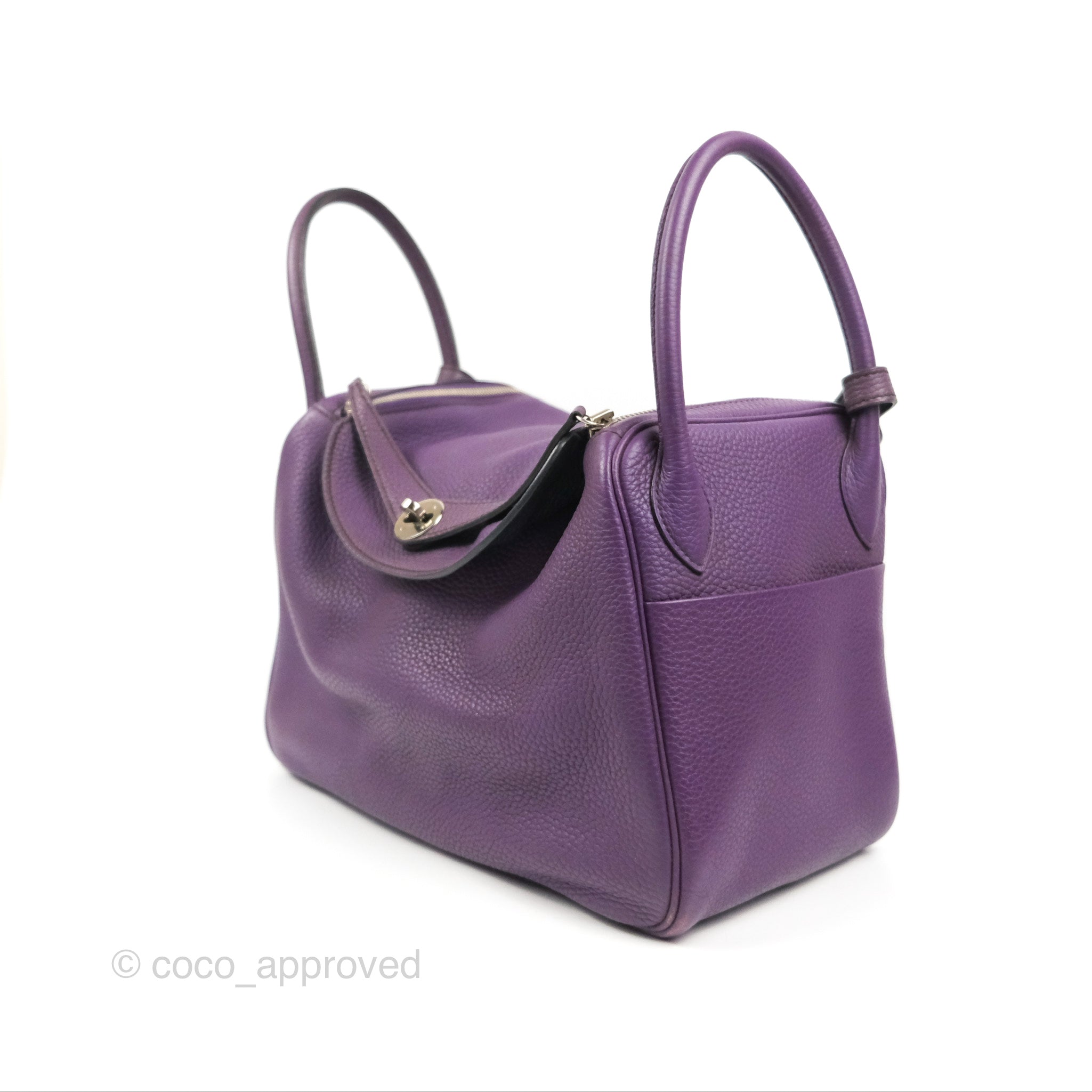 Hermès Lindy 30 Purple Clemence Palladium Hardware – Coco Approved Studio