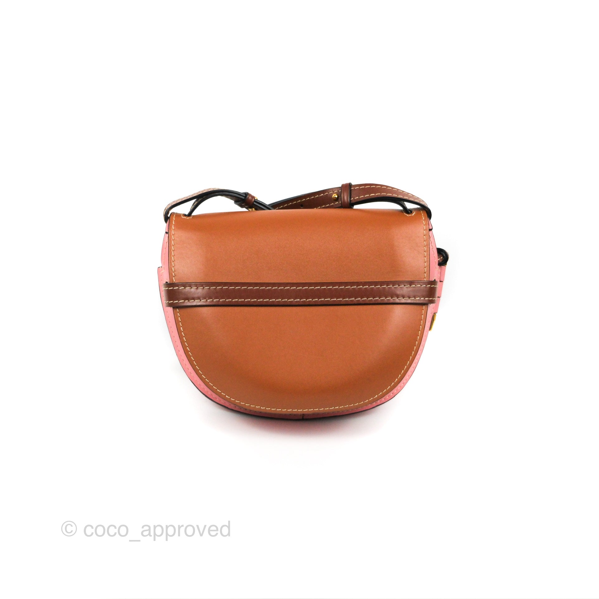 Loewe Small Gate Bag Smooth Calfskin in Tan/Pink – Coco Approved Studio