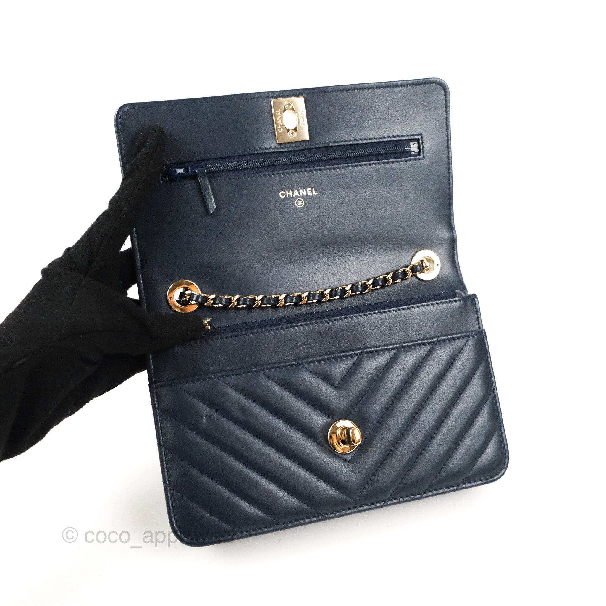 Chanel Black Trendy CC Wallet on Chain