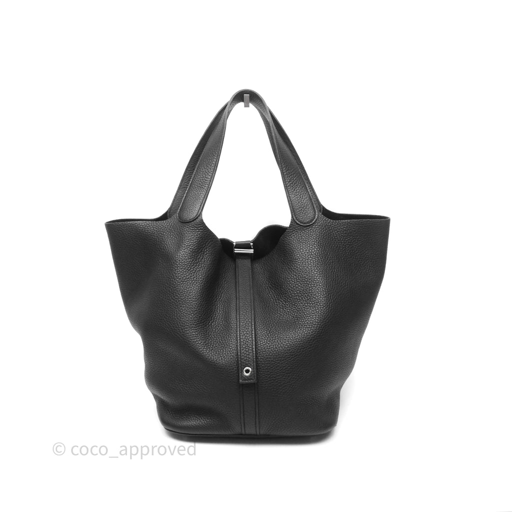 Hermès Picotin 26 Black Noir 89 Clemence Palladium Hardware