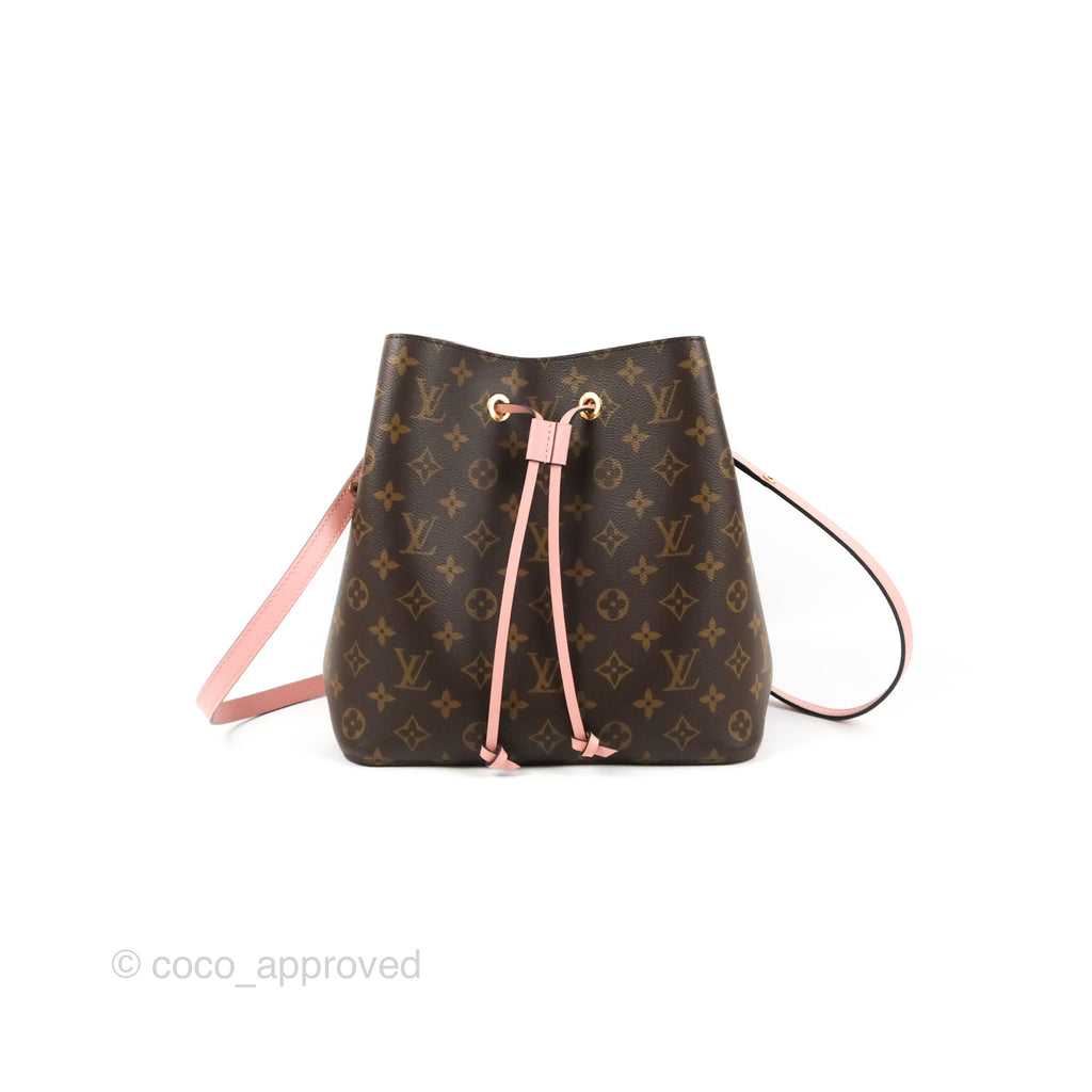 Louis Vuitton Neonoe Bucket Bag MM Monogram Canvas Rose Poudre