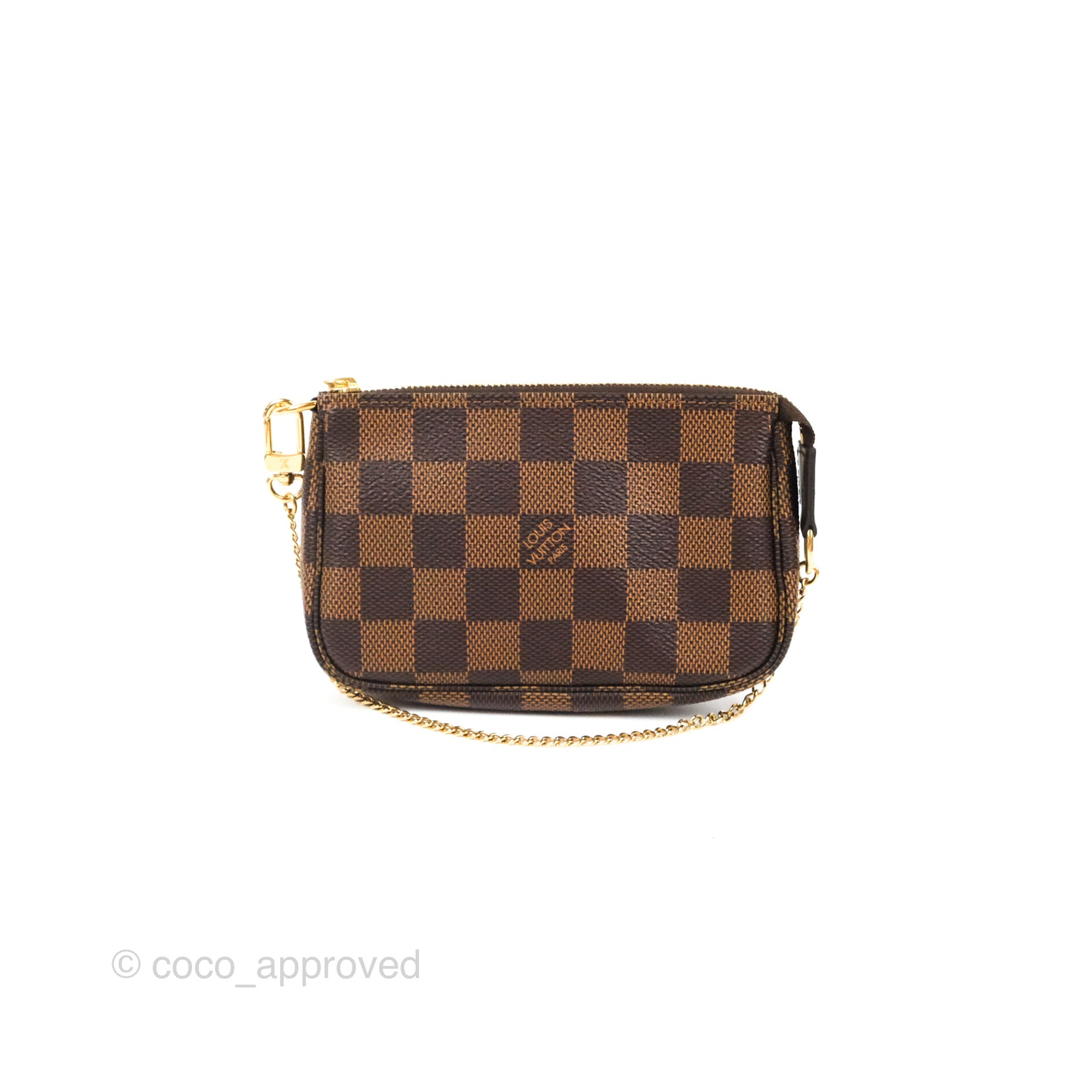 Louis Vuitton Damier Ebene Mini Pochette Accessories – Coco Approved Studio