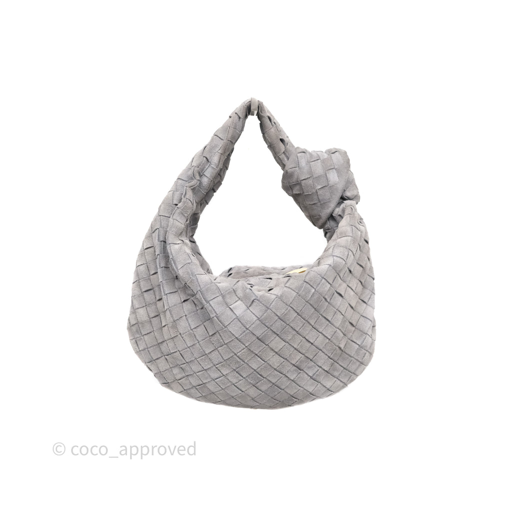 Bottega Veneta Teen Jodie Grey Intrecciato Suede