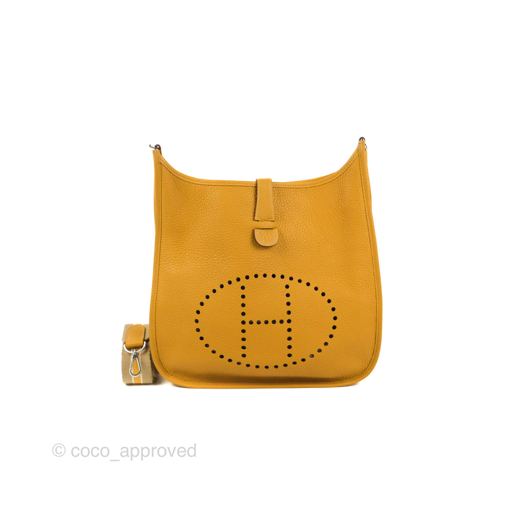 Hermes Evelyne III 29 Mustard Clemence Palladium Hardware