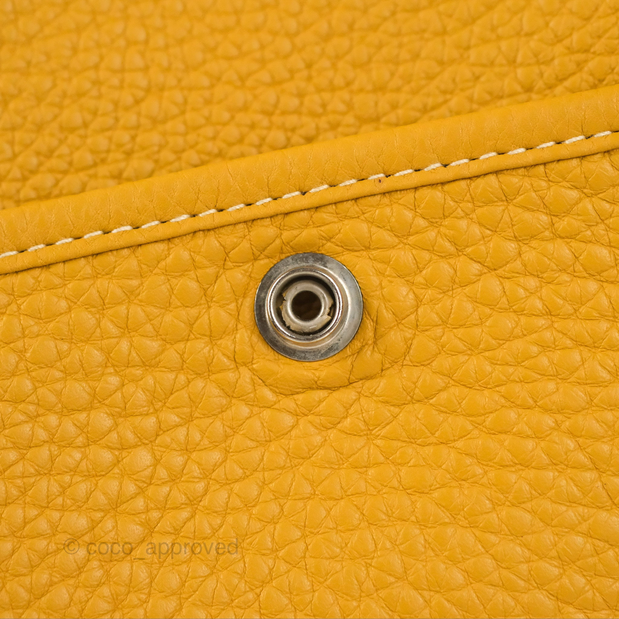 Hermès Evelyne Gris Meyer Clemence III 29 Palladium Hardware, 2022 (Very Good) and Twilly, Grey Womens Handbag