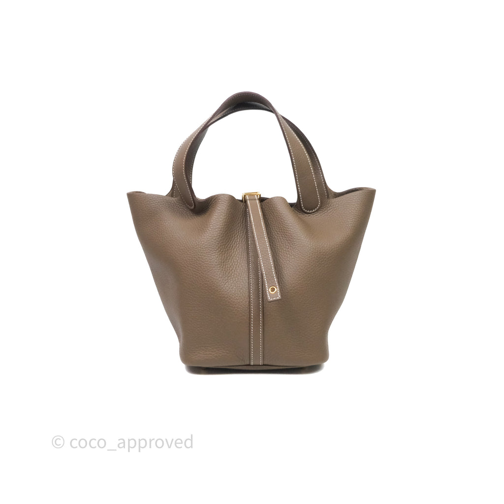 Hermès Picotin 22 Etoupe Clemence Gold Hardware